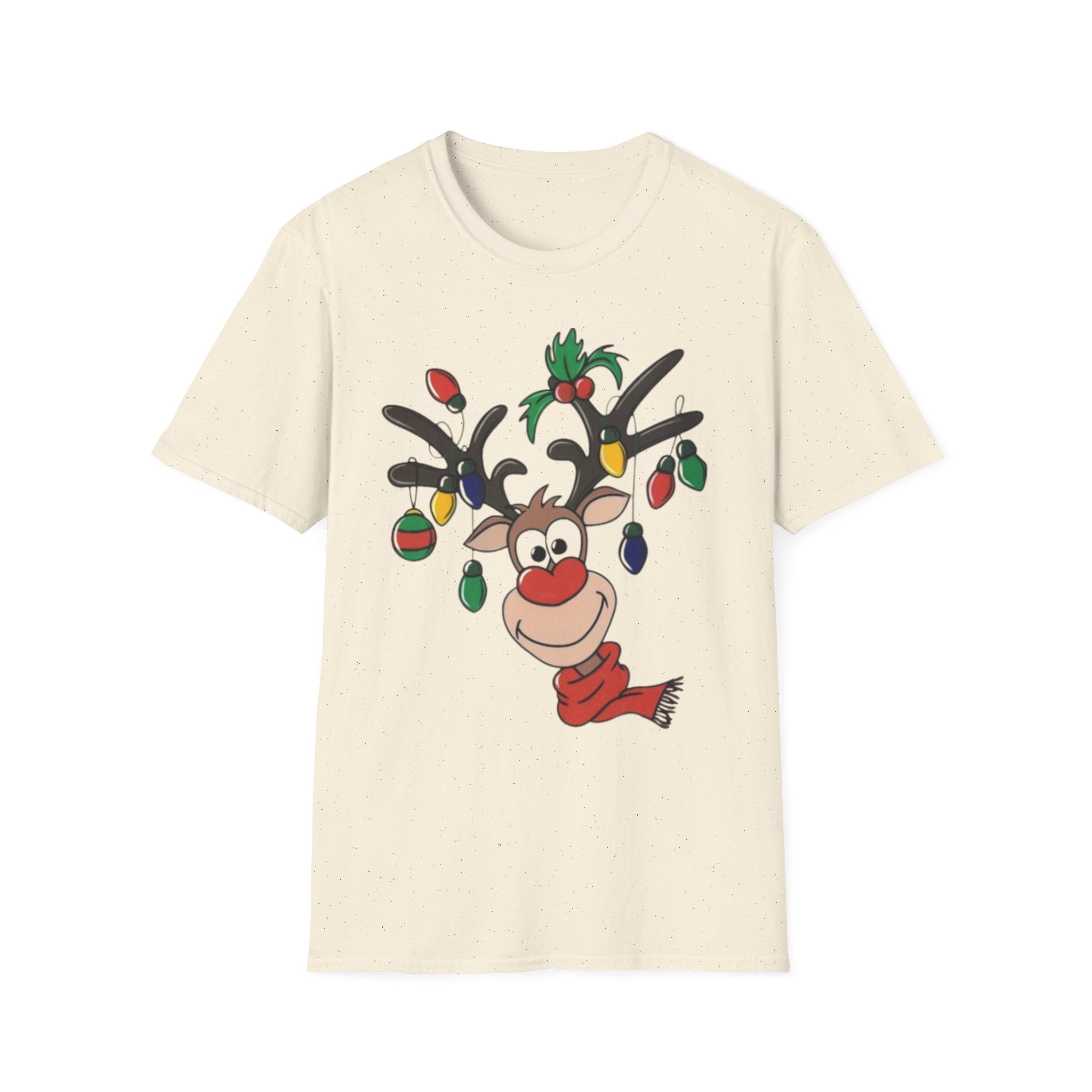 Festive Reindeer Unisex Softstyle T-Shirt