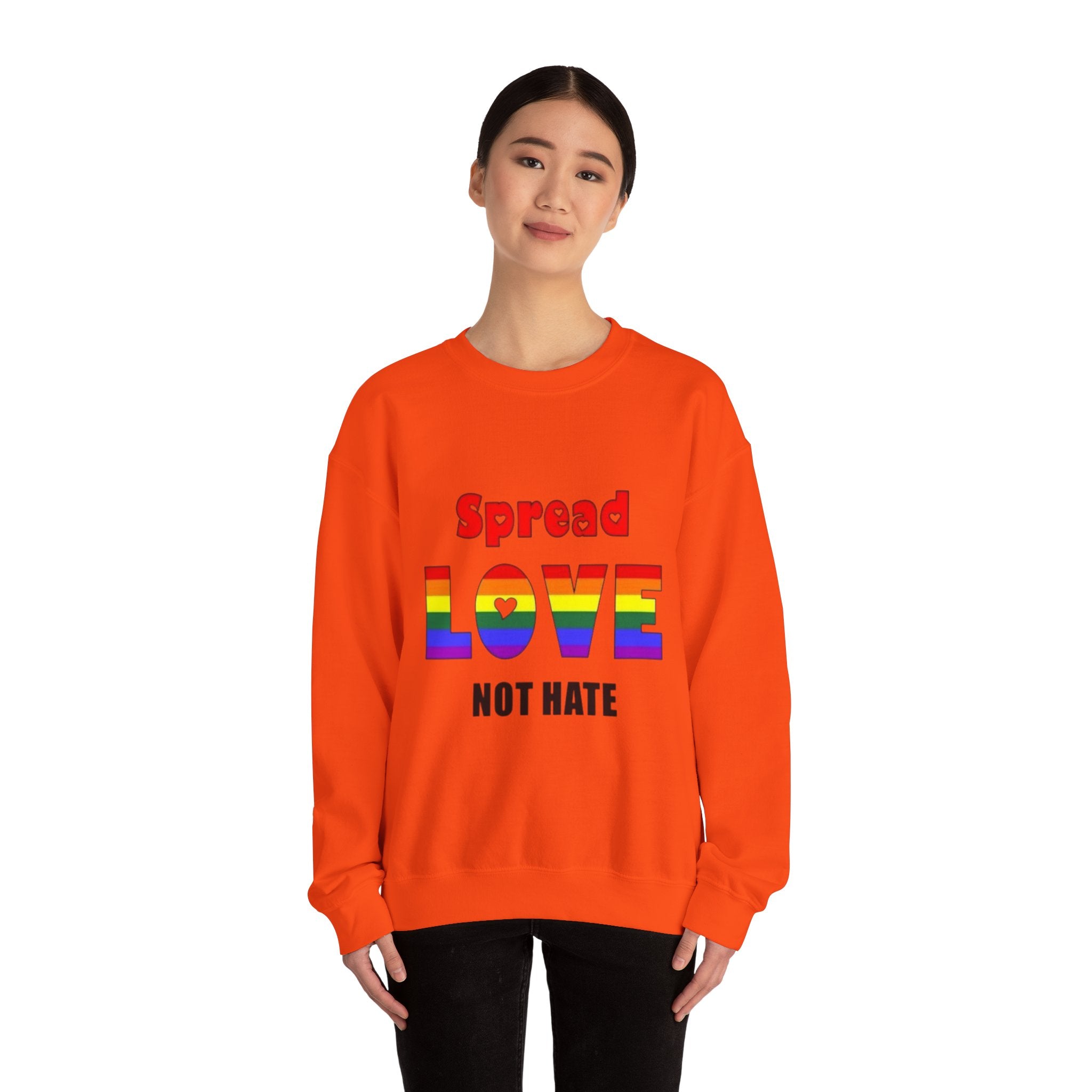 Spread Love Not Hate Unisex Crewneck Sweatshirt