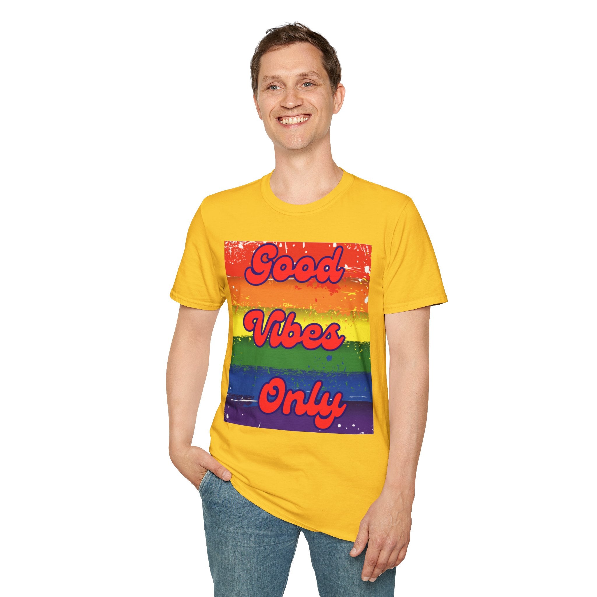 Good Vibes Only Red Unisex Softstyle T-Shirt
