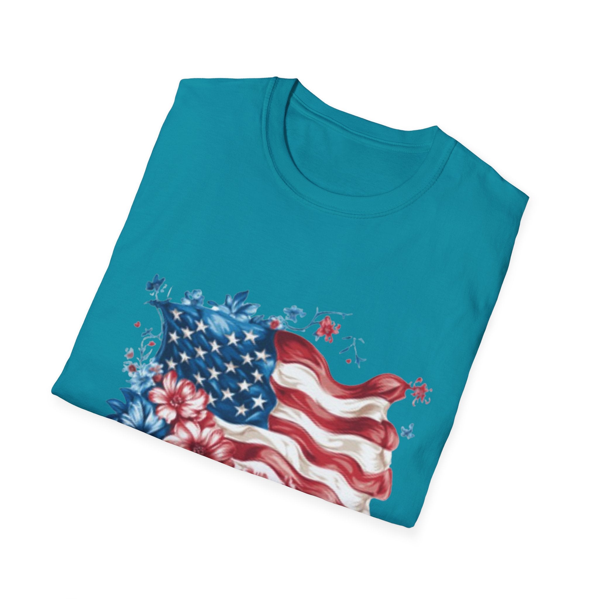 Patriotic USA Flag Unisex Softstyle T-Shirt