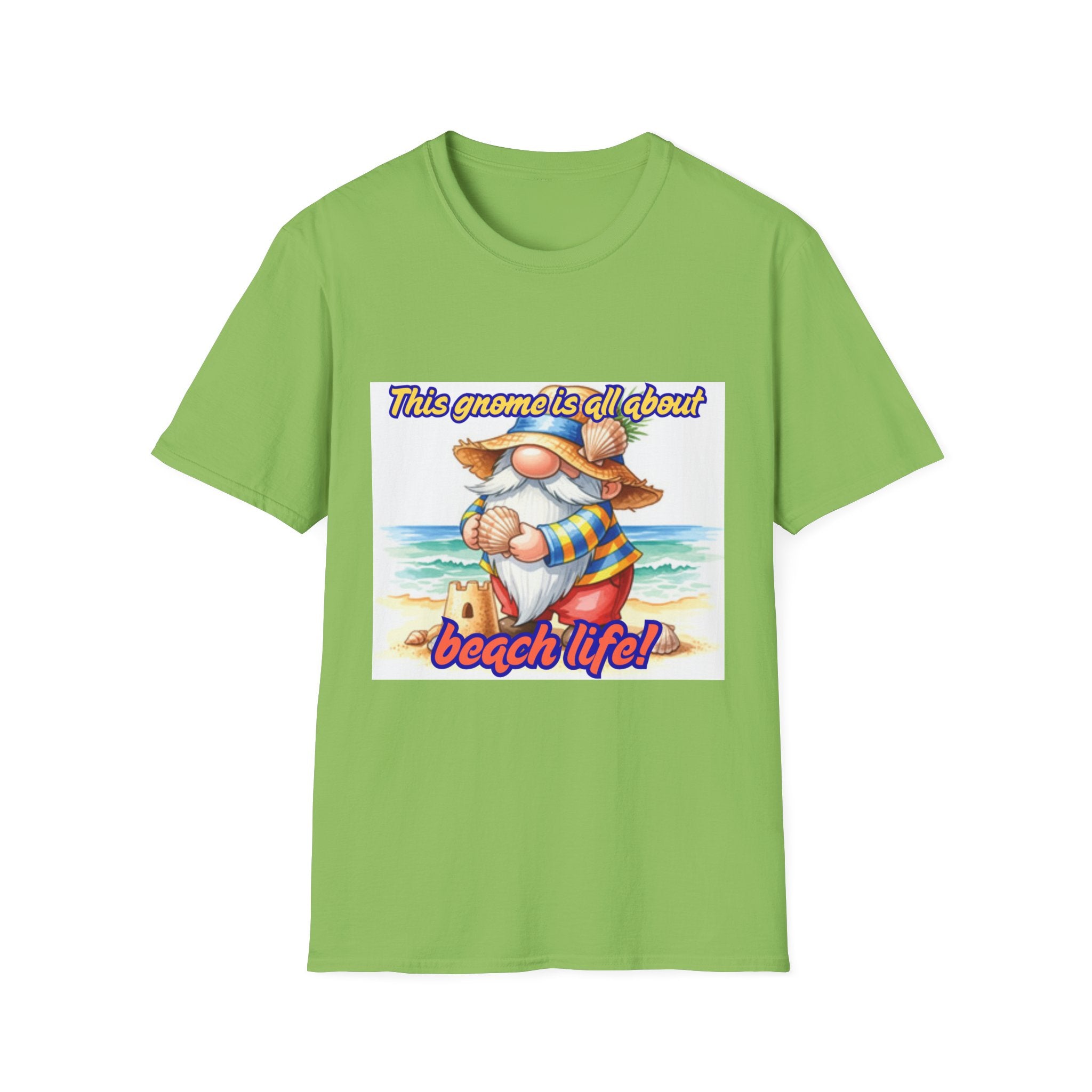 This Gnome Is All About Beach Life! Unisex Softstyle T-Shirt