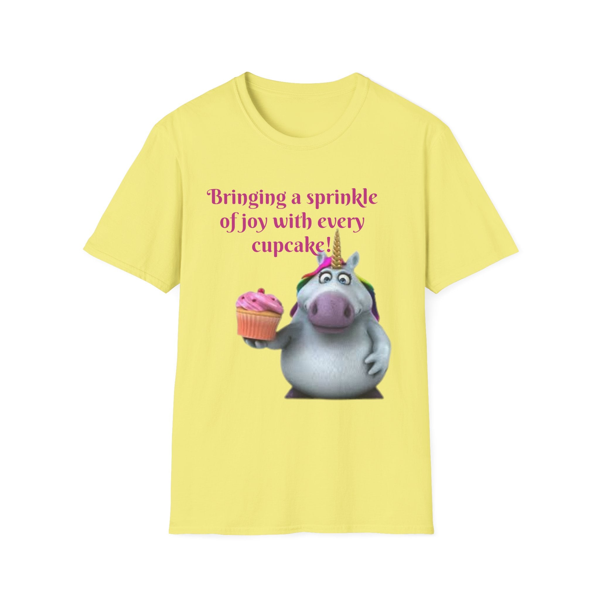 Bringing A Sprinkle Of Joy With Every Cupcake Unicorn Unisex Softstyle T-Shirt