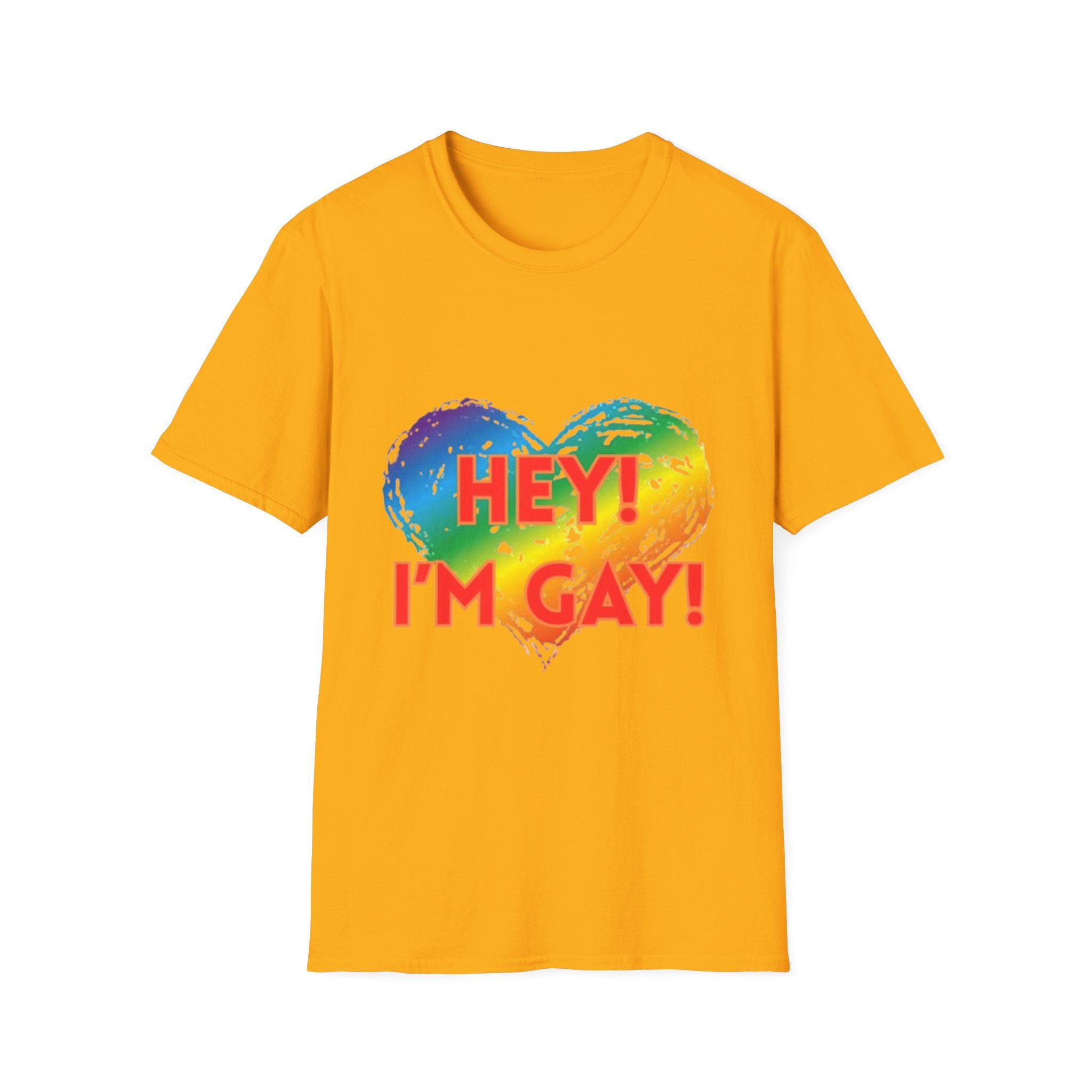 Hey I'm Gay! Unisex Softstyle T-Shirt