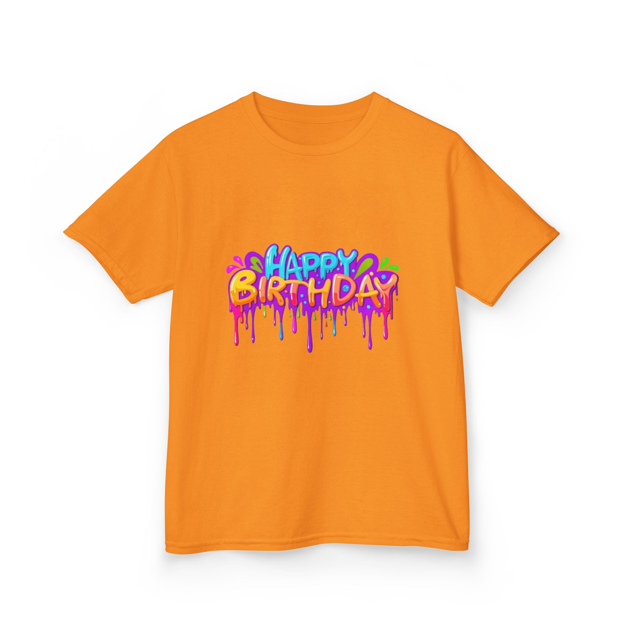 Happy Birthday Kids Heavy Cotton™ Short Sleeve T-Shirt Personalize It!