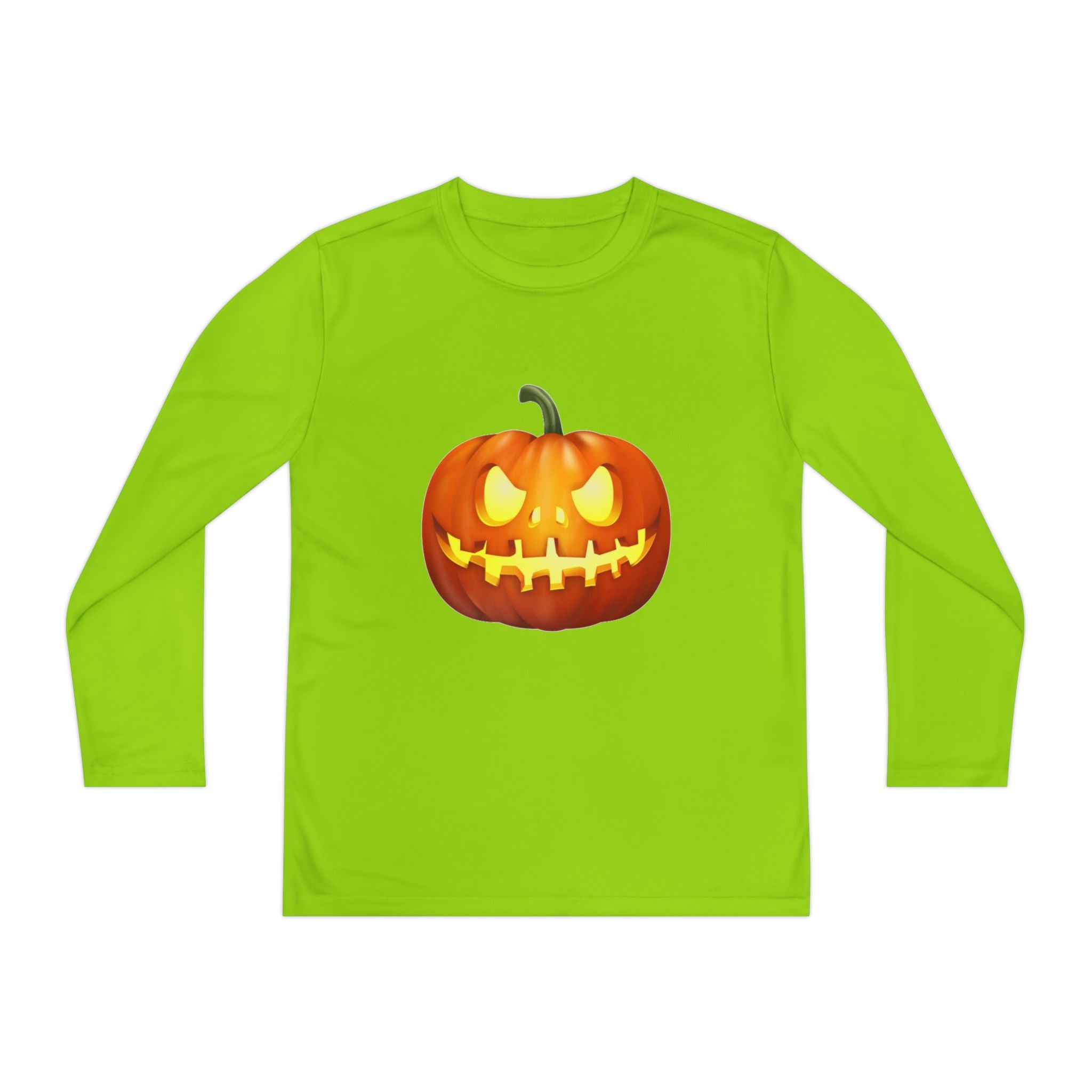 Halloween Pumpkin Youth Long Sleeve Competitor T-Shirt