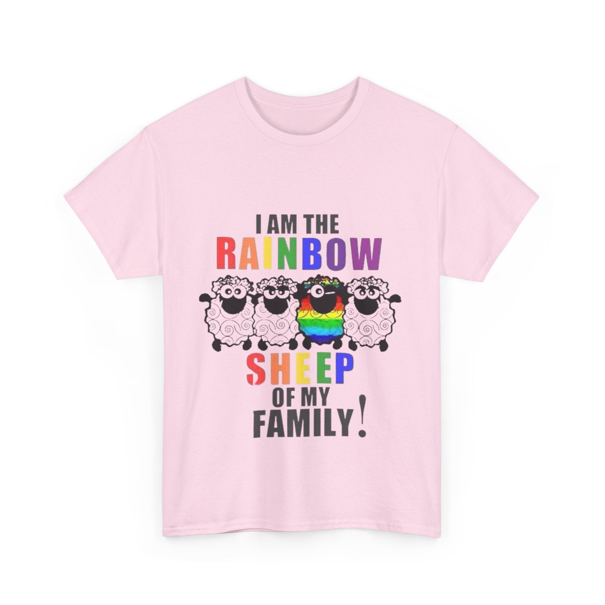 I Am The Rainbow Sheep Of My Family Unisex Heavy Cotton T-Shirt