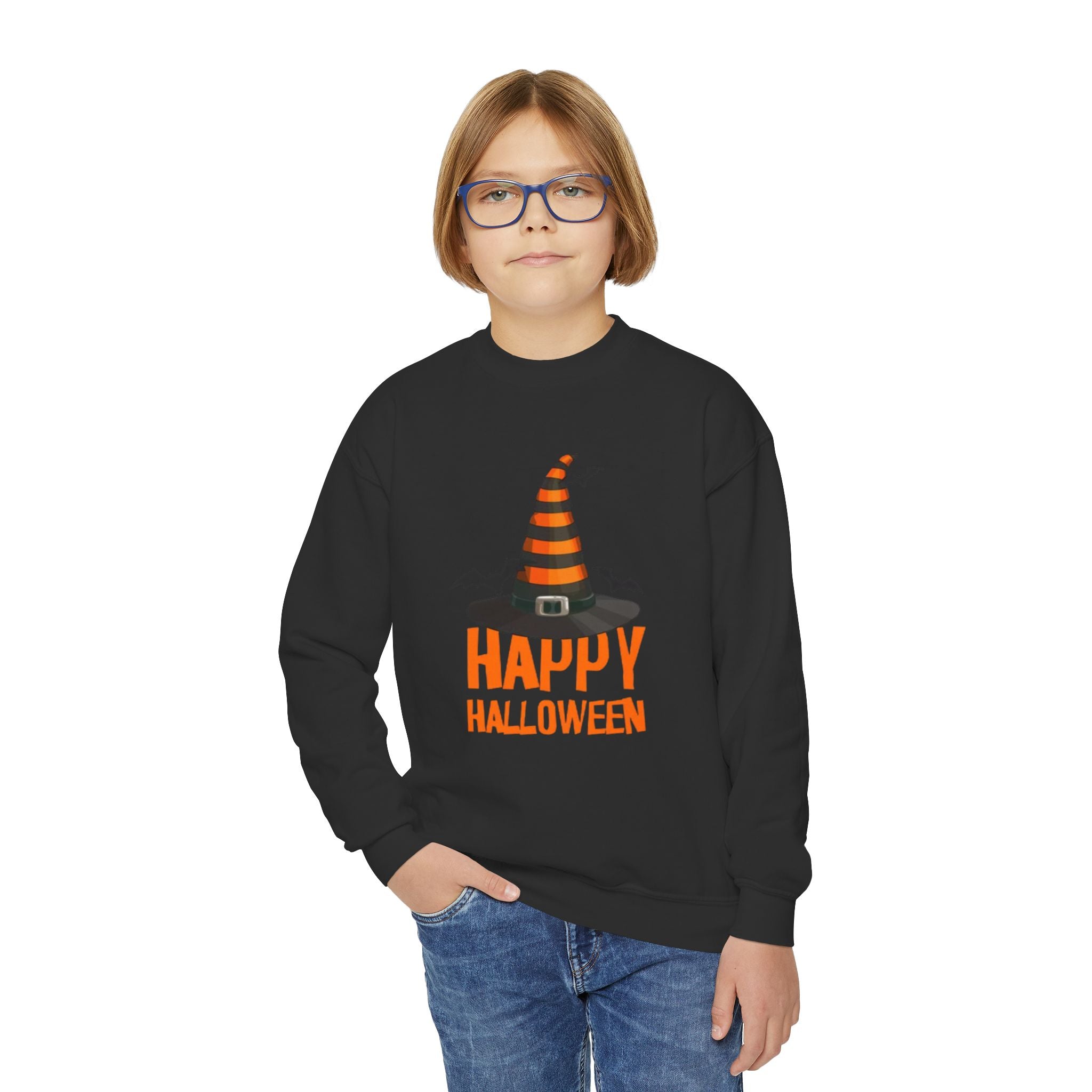 Happy Halloween Youth Crewneck Sweatshirt