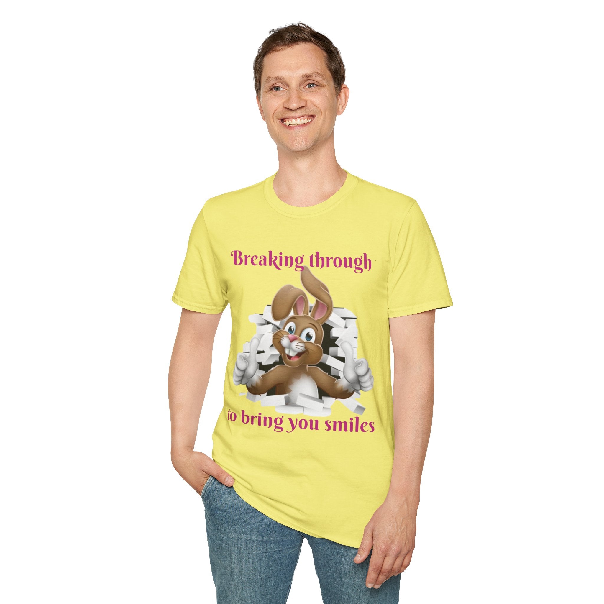 Breaking Through To Bring You Smiles Unisex Softstyle T-Shirt