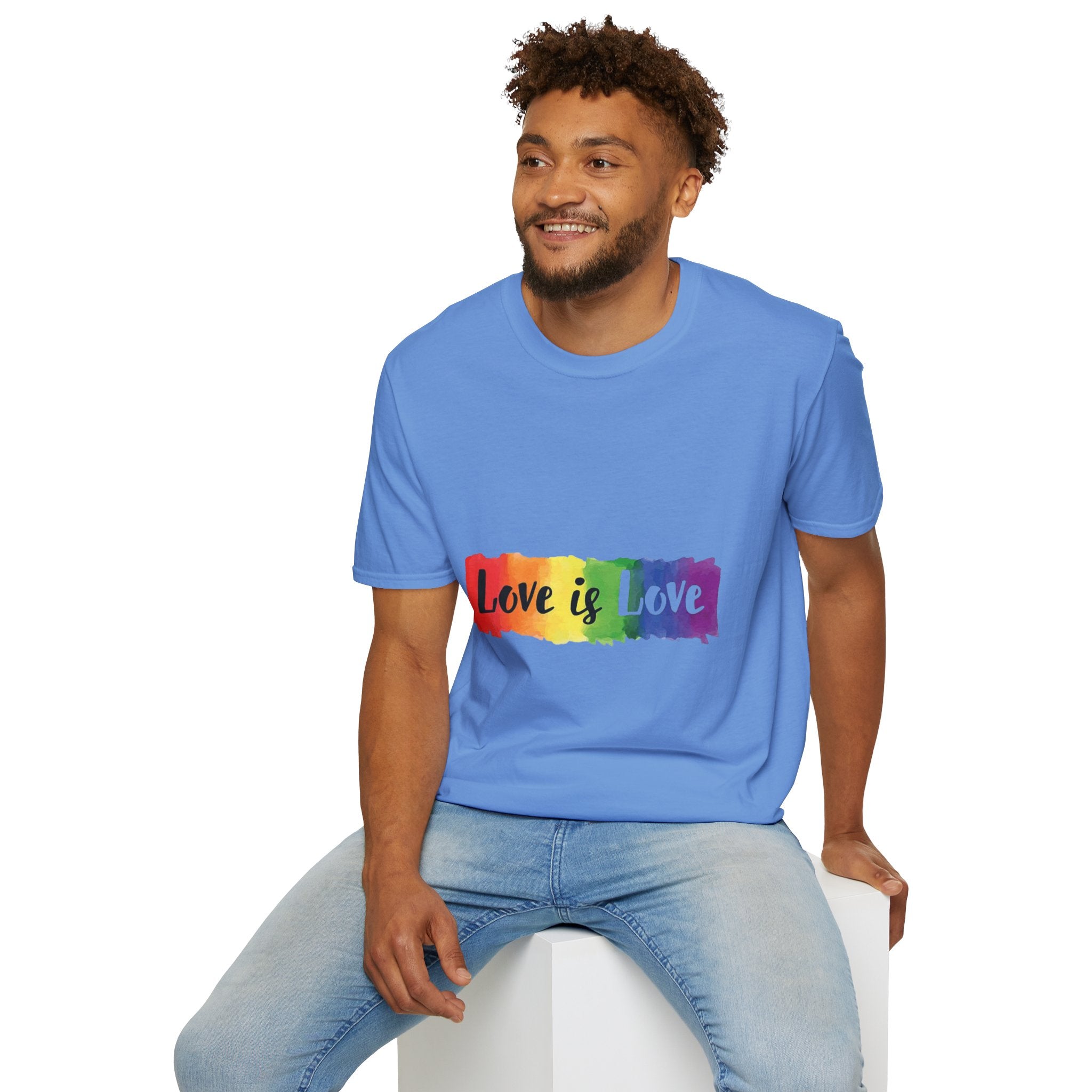 Rainbow Love is Love Unisex Softstyle T-Shirt