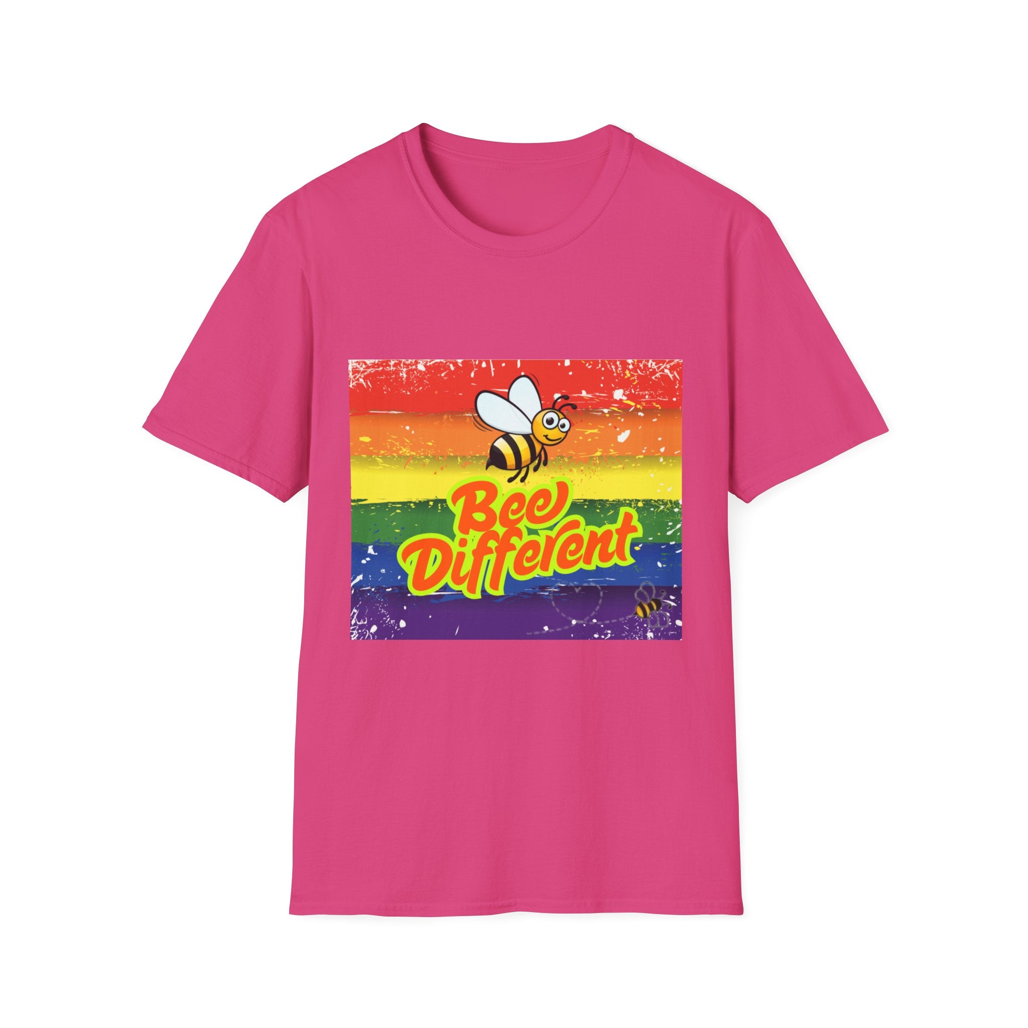 Bee Different Rainbow Unisex Softstyle T-Shirt