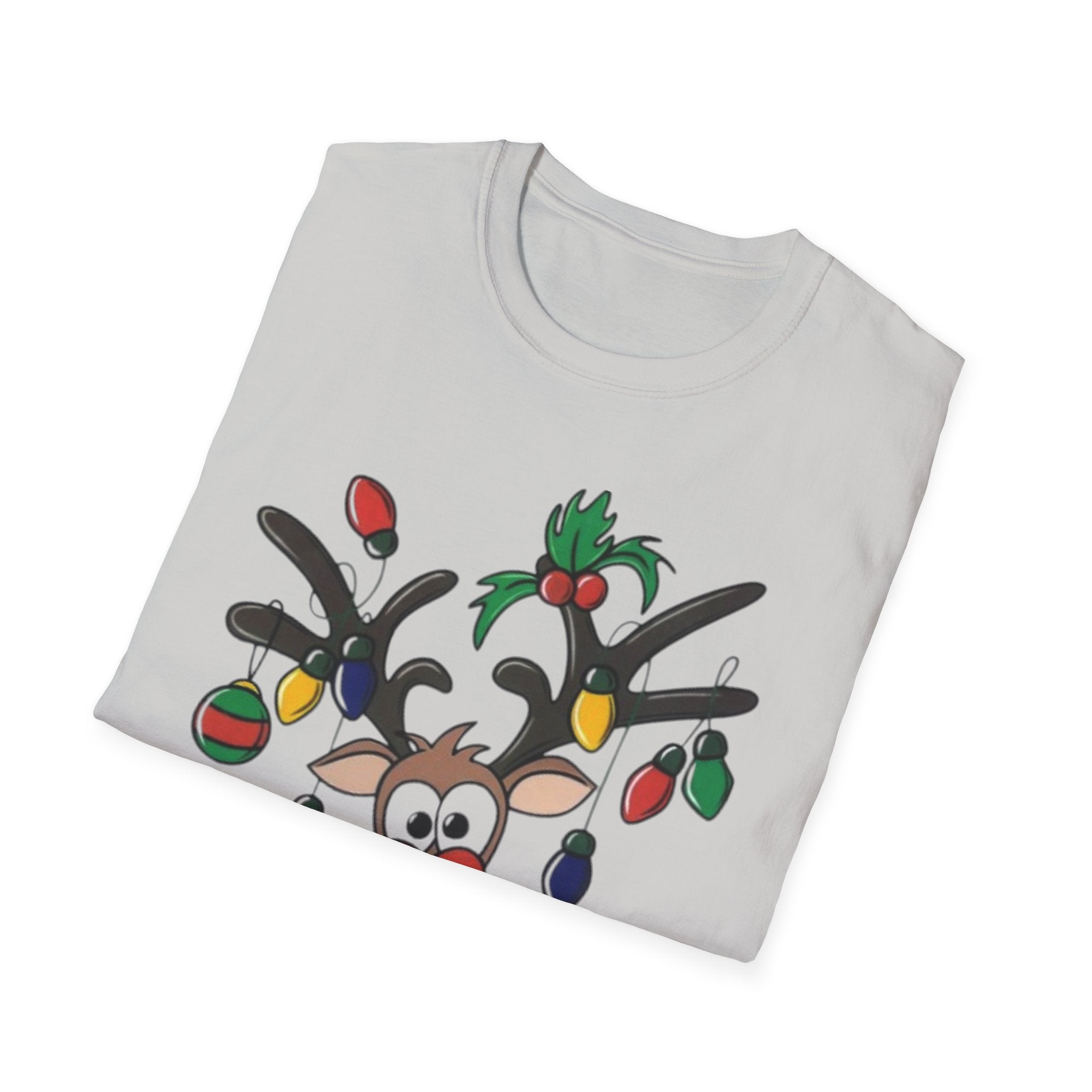 Festive Reindeer Unisex Softstyle T-Shirt