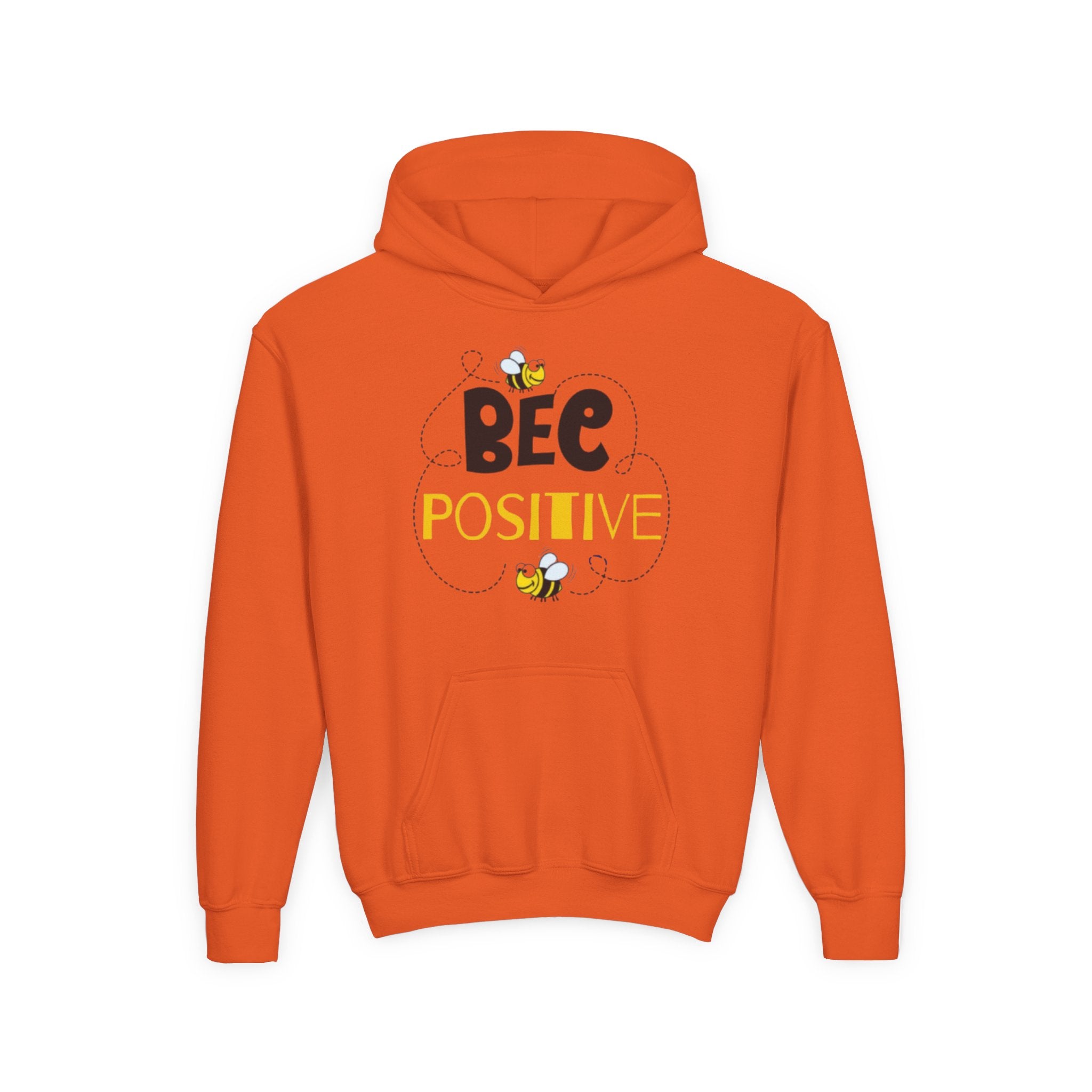 Bee Positive Youth Heavy Blend Hooded Sweatshirt