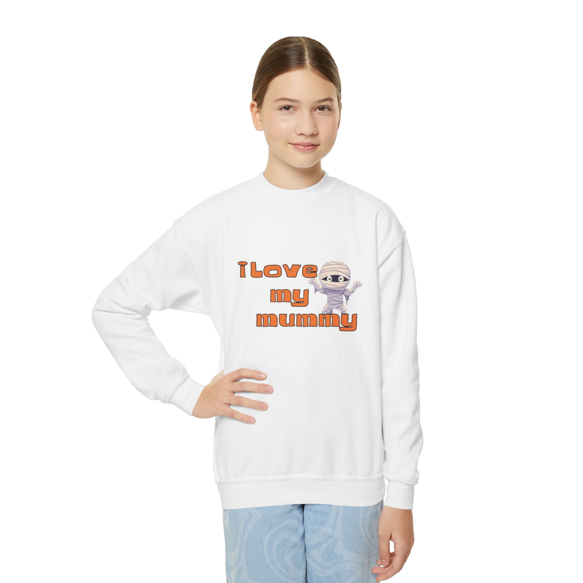 I Love My Mummy Youth Crewneck Sweatshirt