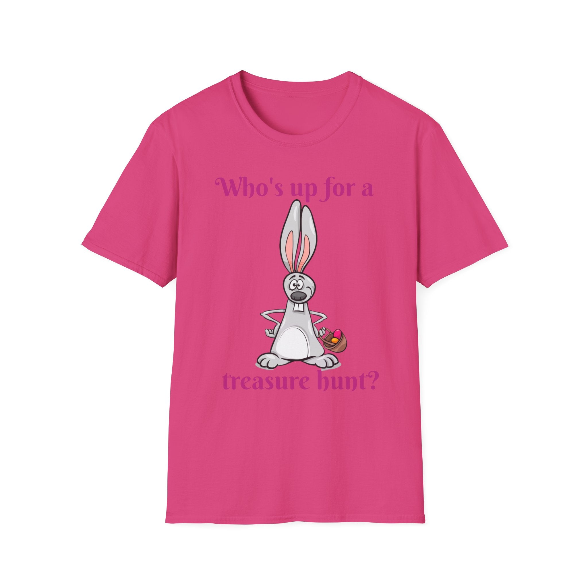 Who's Up For A Treasure Hunt Bunny Unisex Softstyle T-Shirt