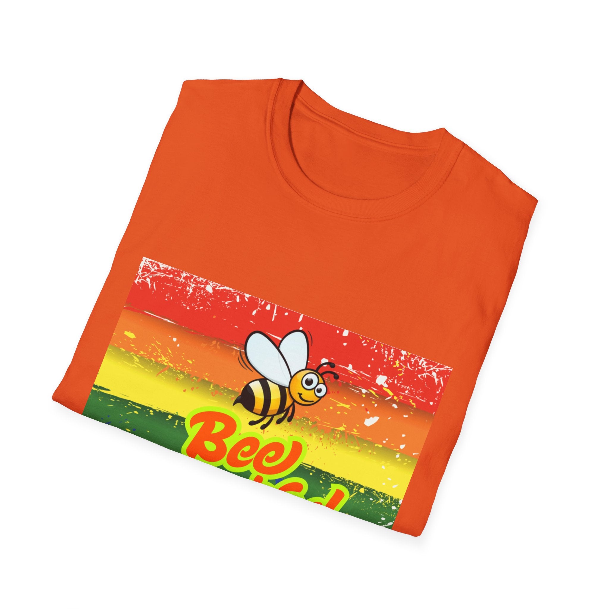 Bee Inspired Rainbow Unisex Softstyle T-Shirt
