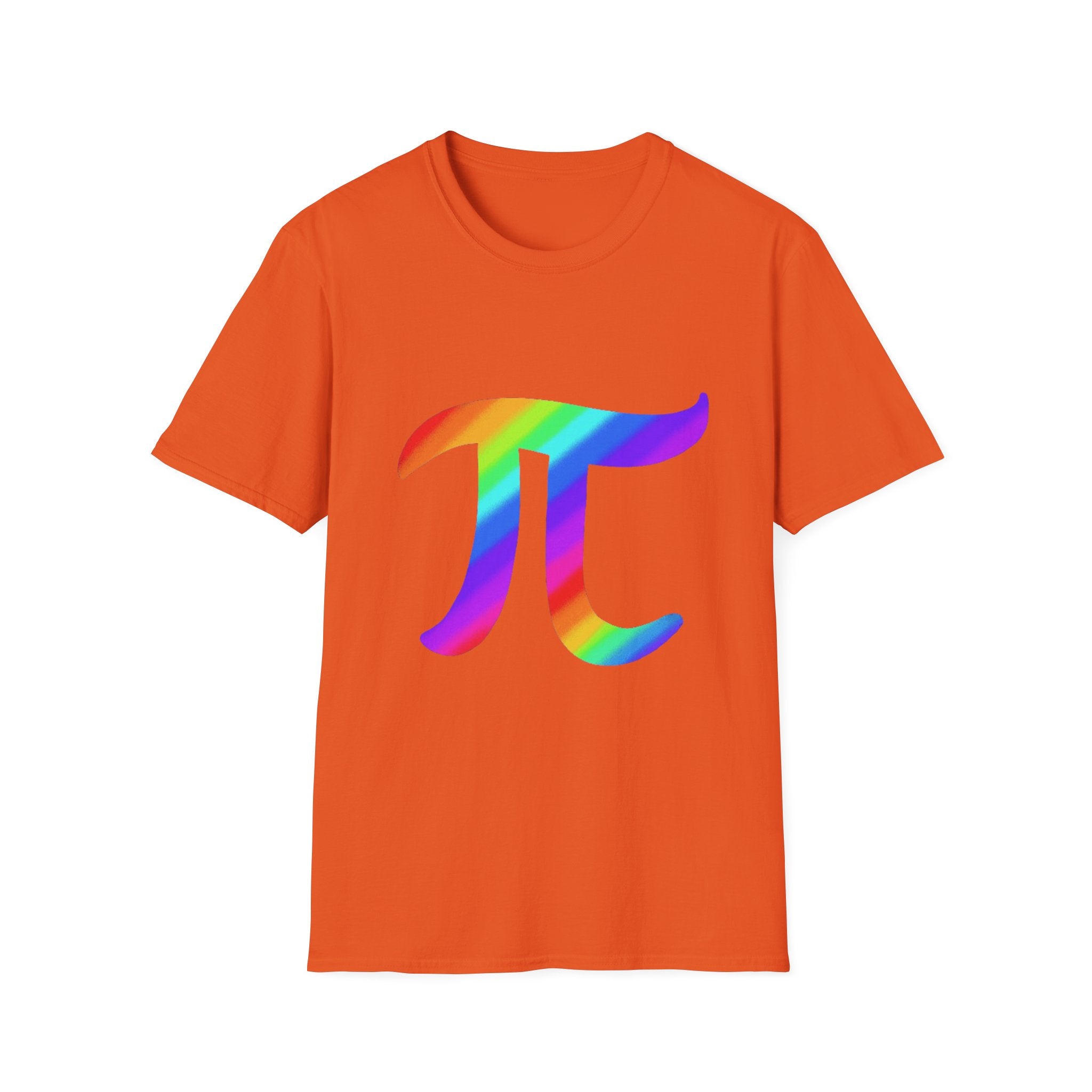 Rainbow Pi Symbol Unisex Softstyle T-Shirt
