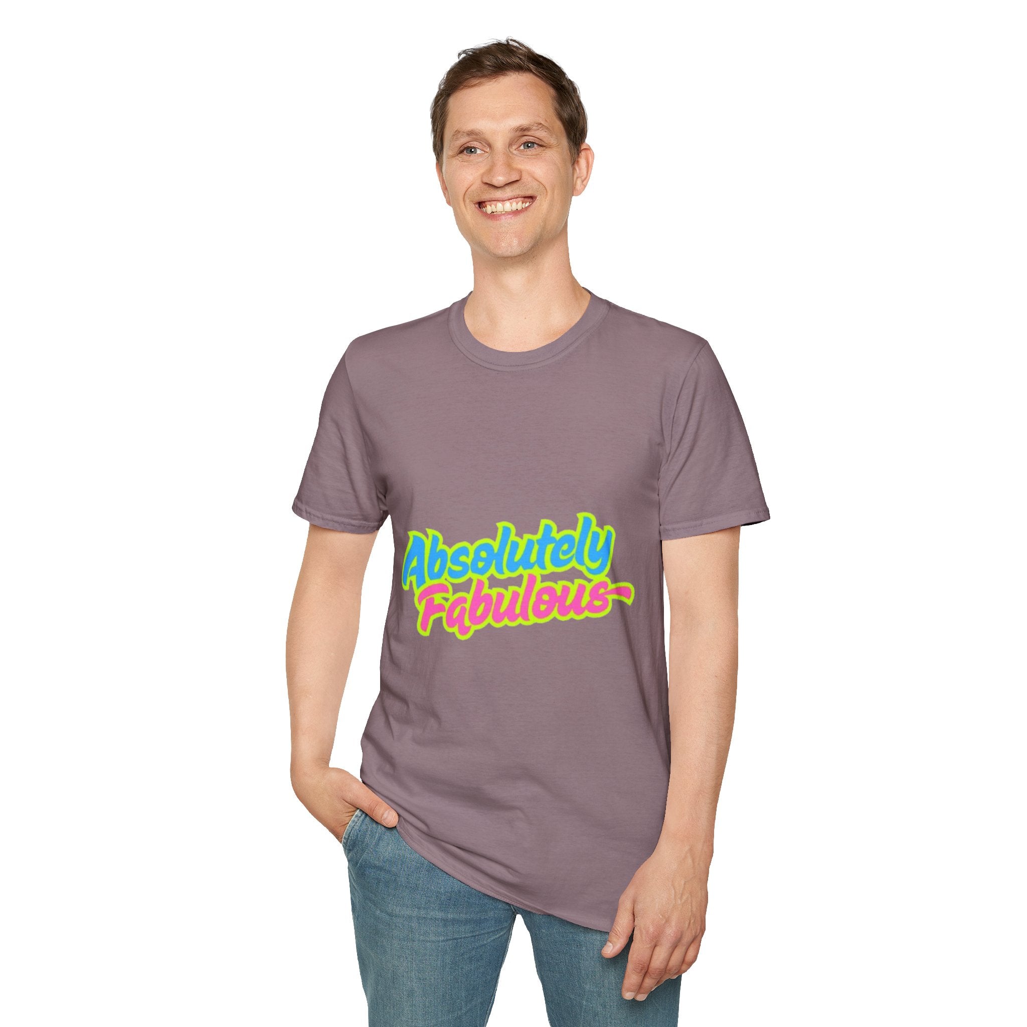 Absolutely Fabulous Teal/Pink Unisex Softstyle T-Shirt