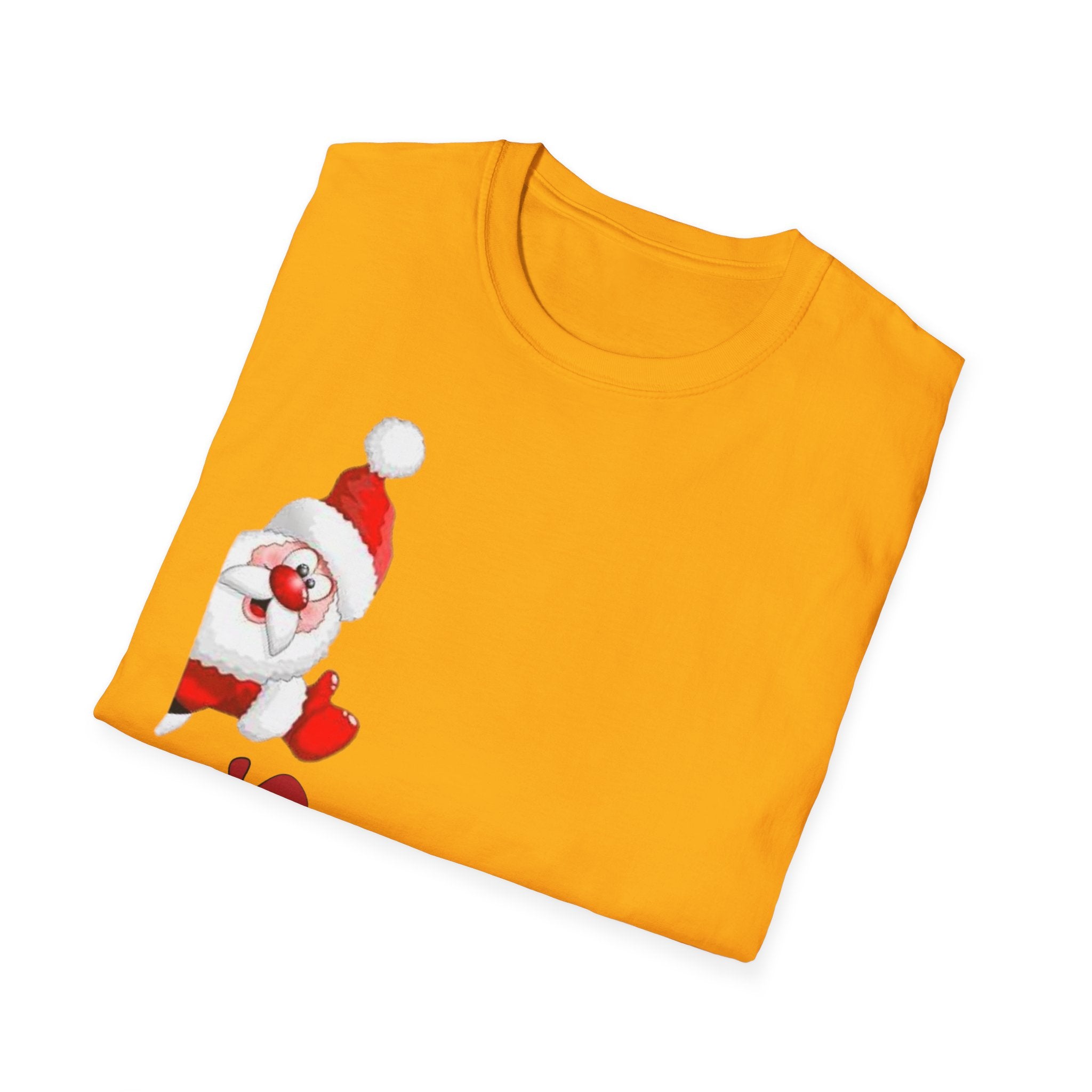 Christmas Santa and Reindeer Unisex Softstyle T-Shirt