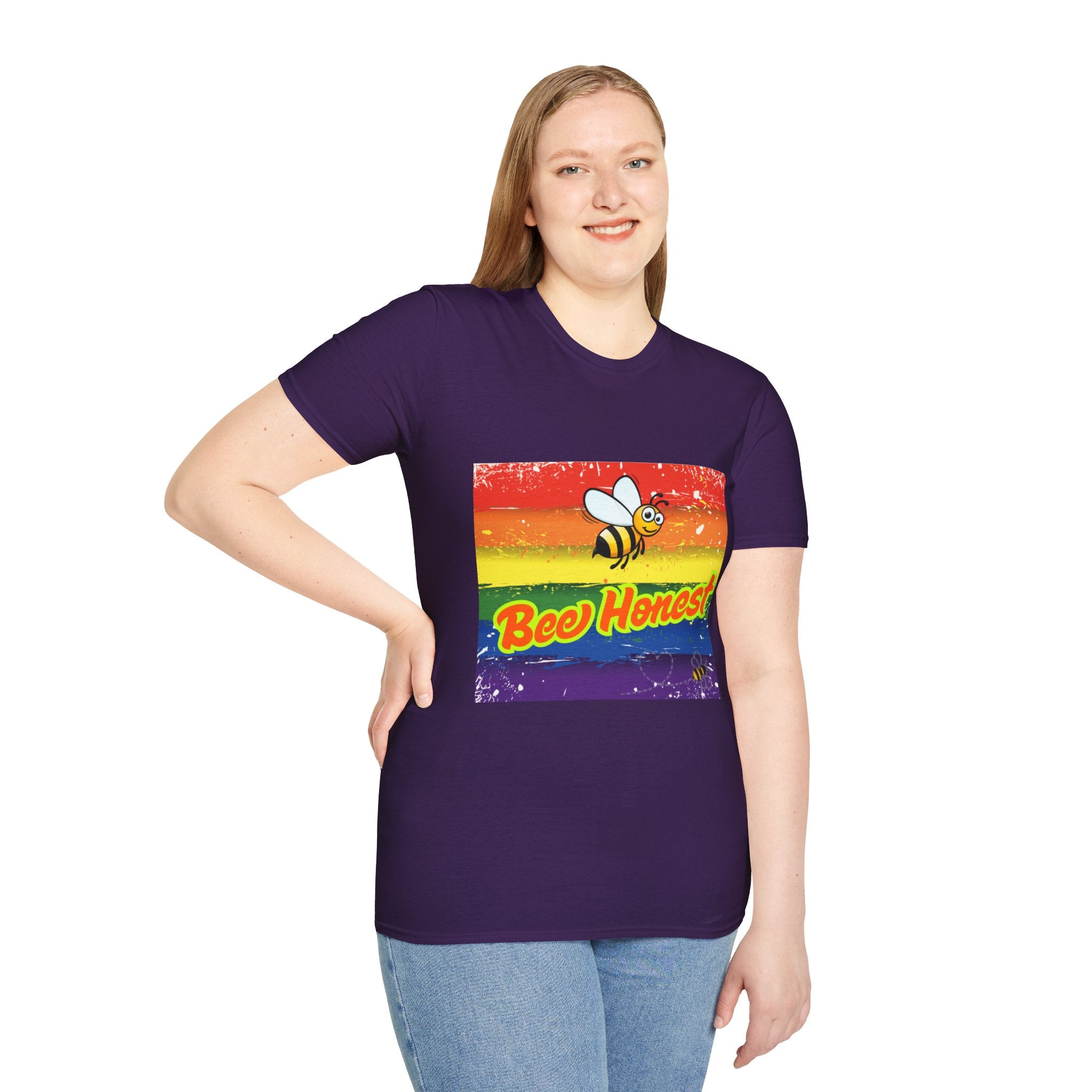 Bee Honest Rainbow Unisex Softstyle T-Shirt