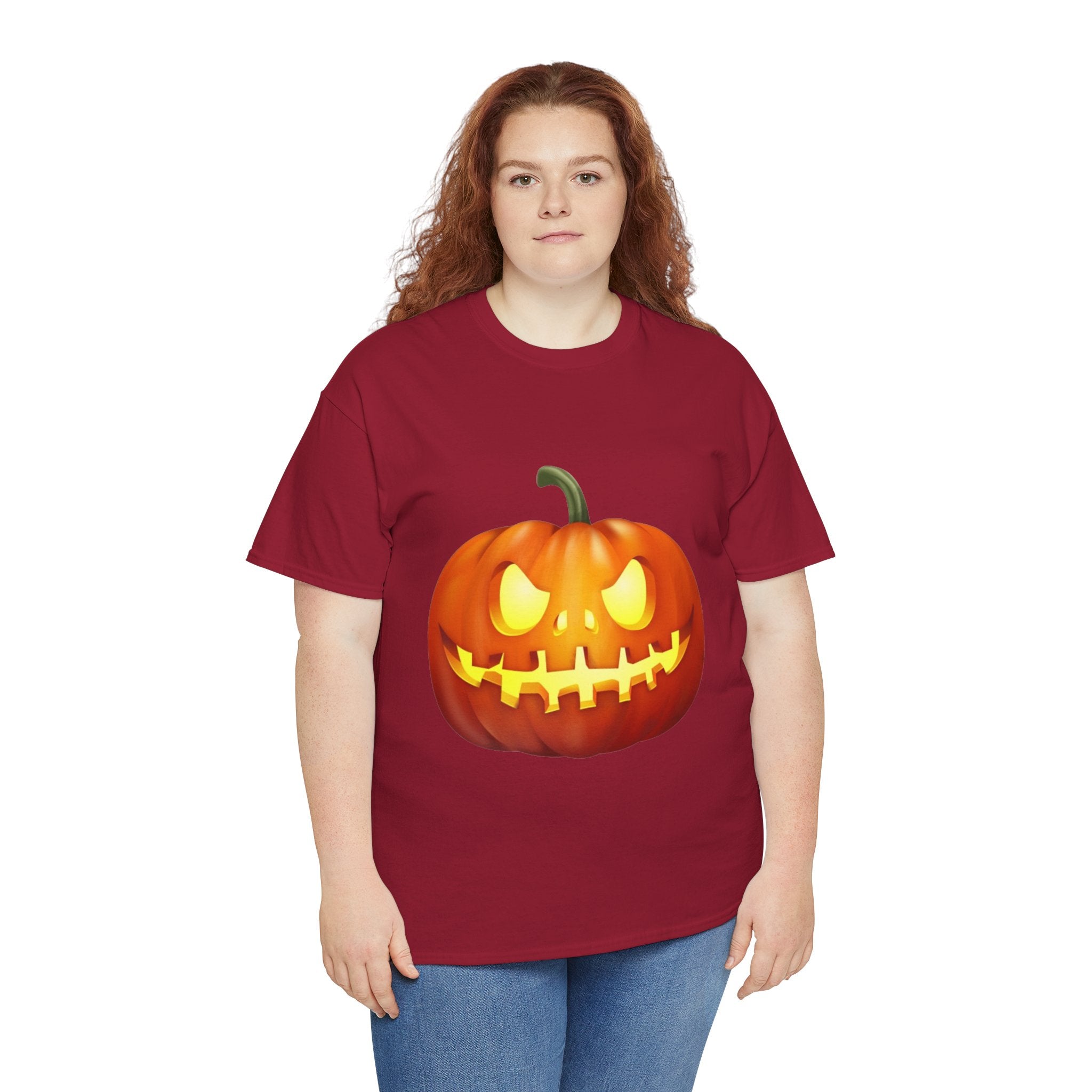 Halloween Pumpkin Unisex Heavy Cotton T-Shirt