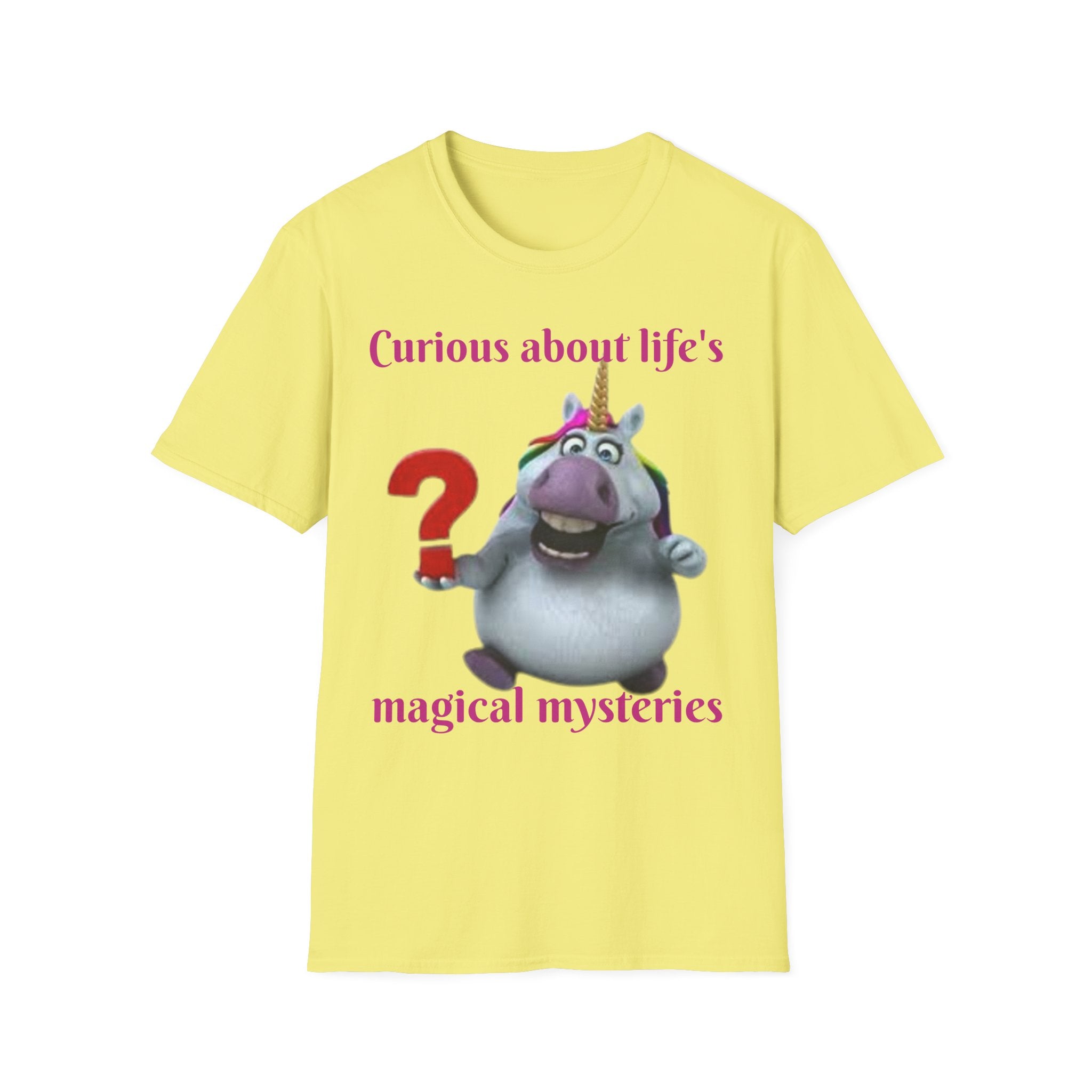Curious About Life's Magical Mysteries Unicorn Unisex Softstyle T-Shirt