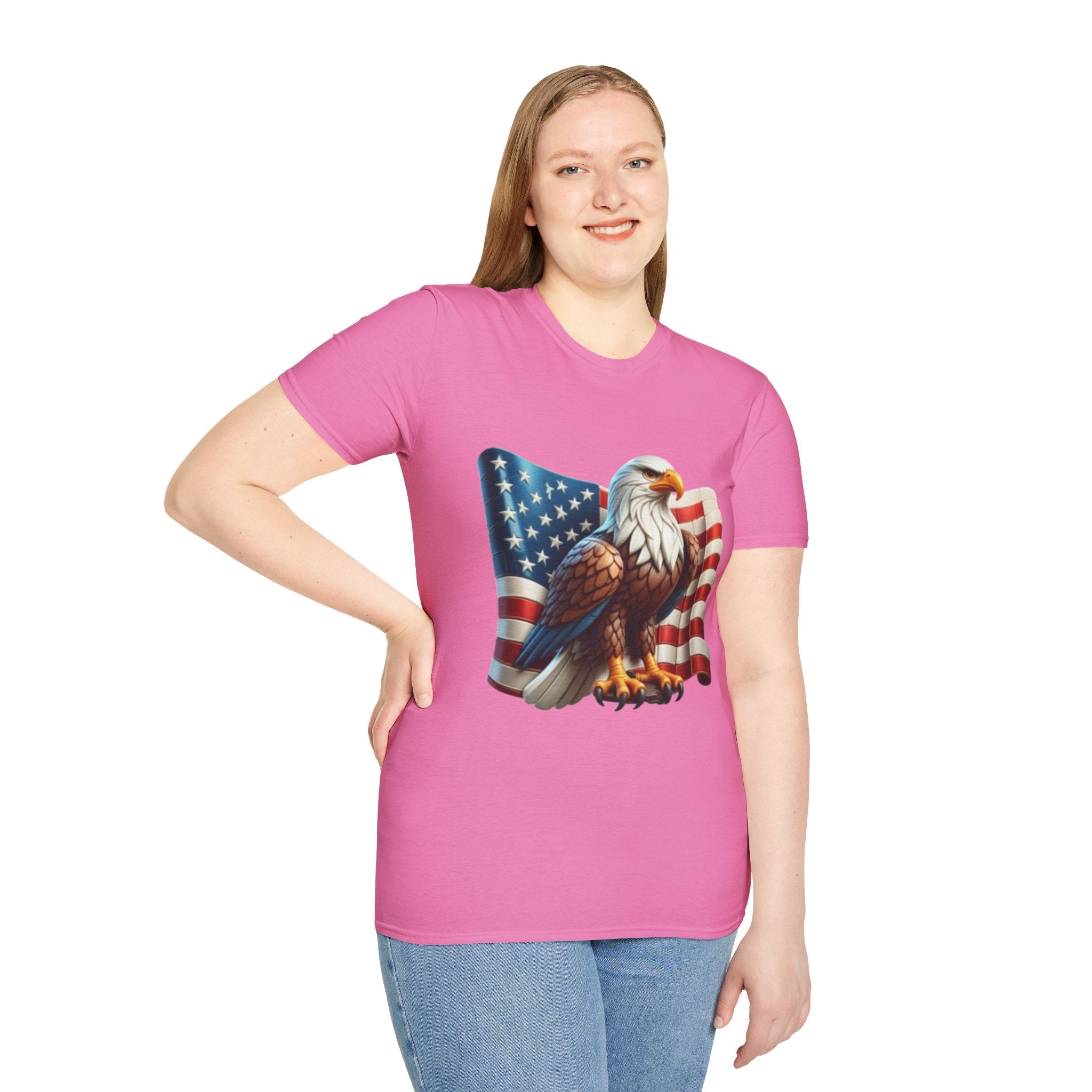 Patriotic Eagle Unisex Softstyle T-Shirt
