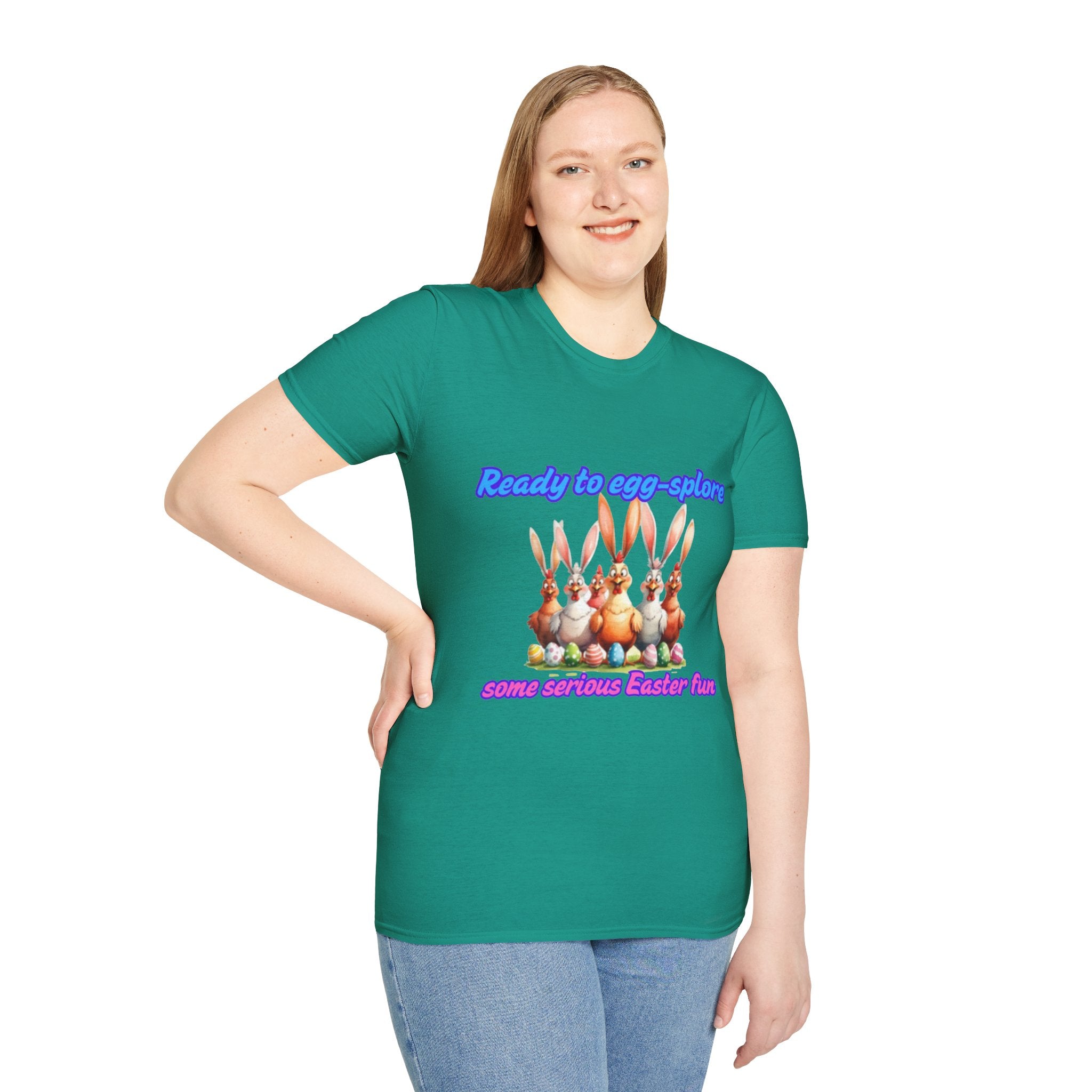 Ready To Egg-splore Some Serious Easter Fun Unisex Softstyle T-Shirt