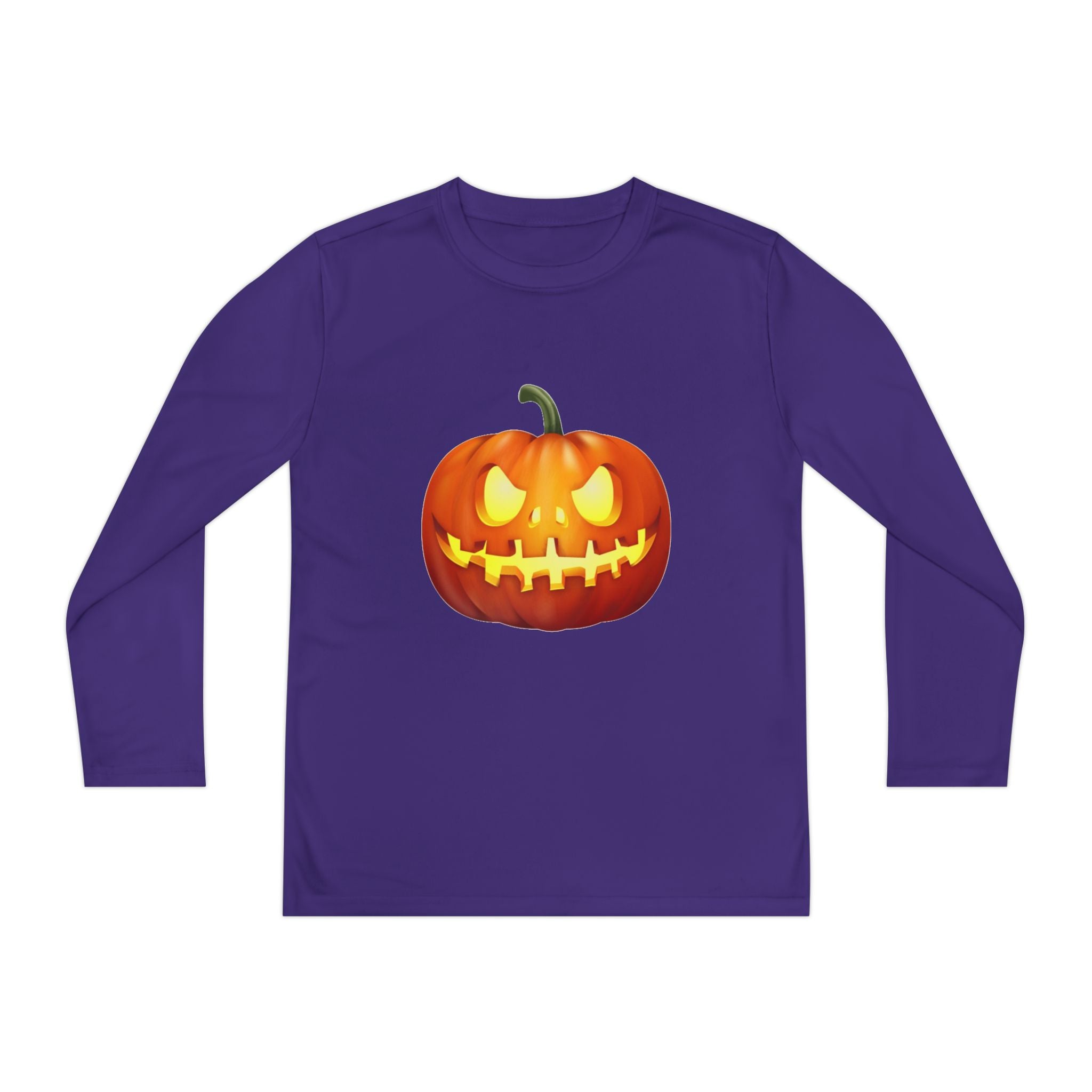 Halloween Pumpkin Youth Long Sleeve Competitor T-Shirt