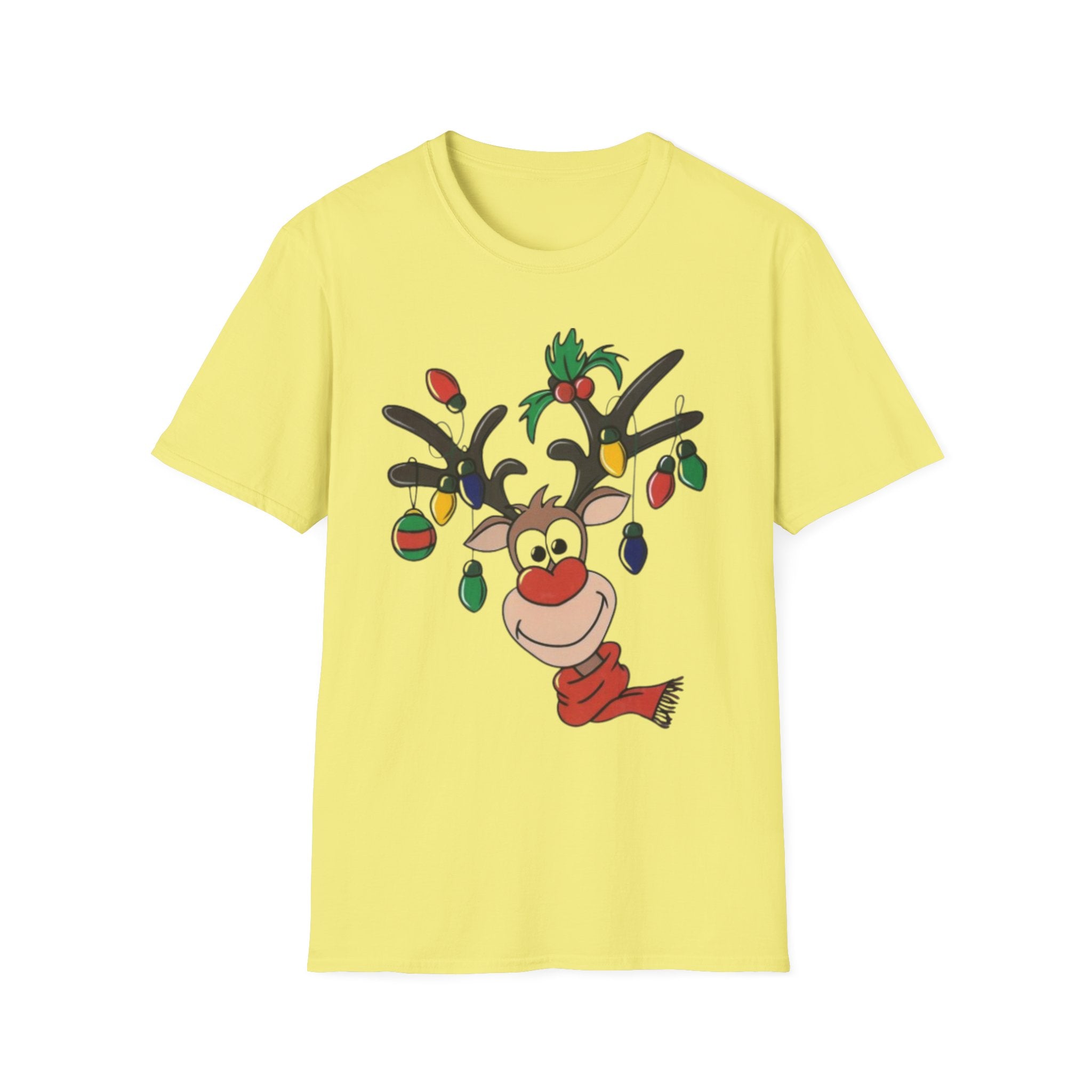 Festive Reindeer Unisex Softstyle T-Shirt