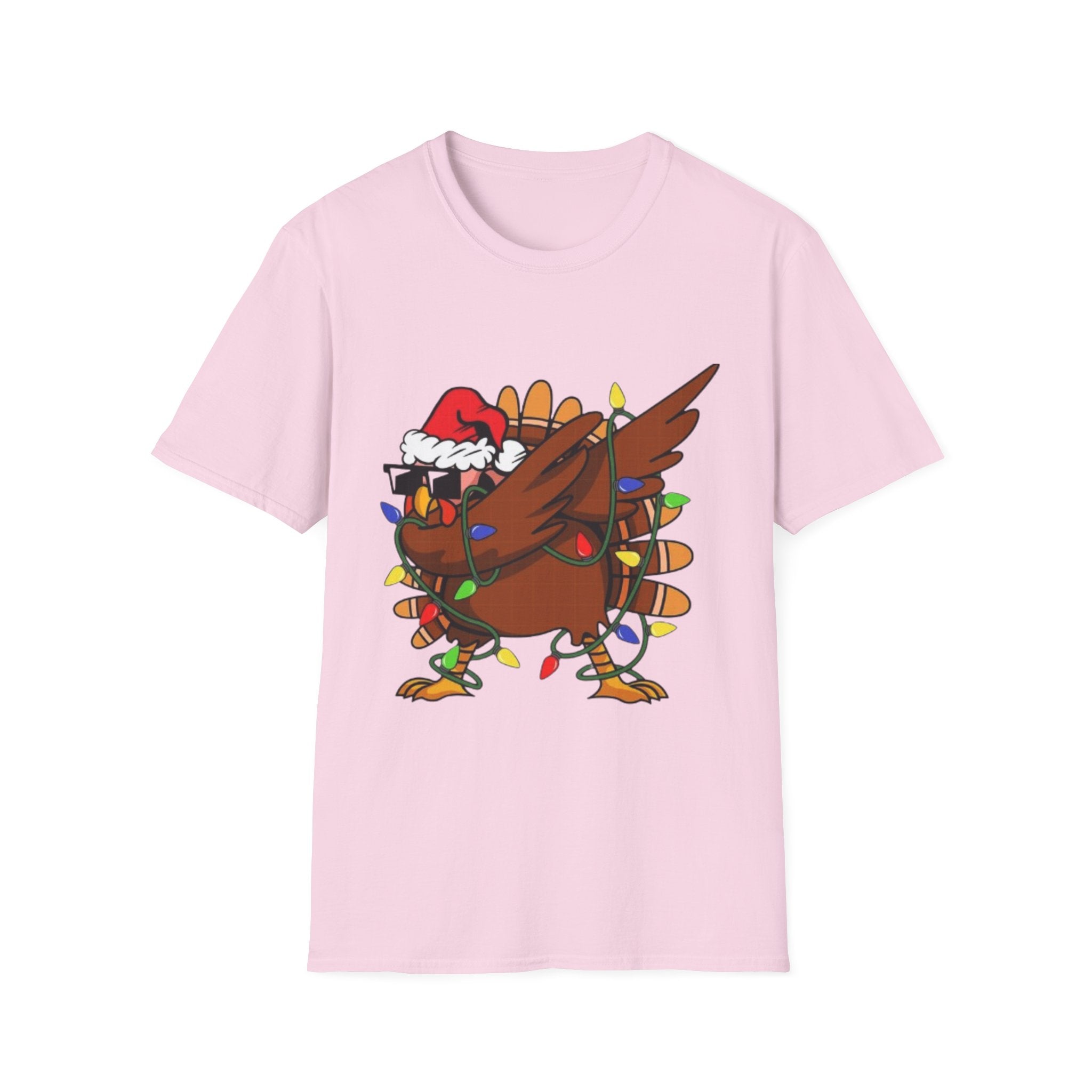 Dabbing Christmas Turkey Unisex Softstyle T-Shirt