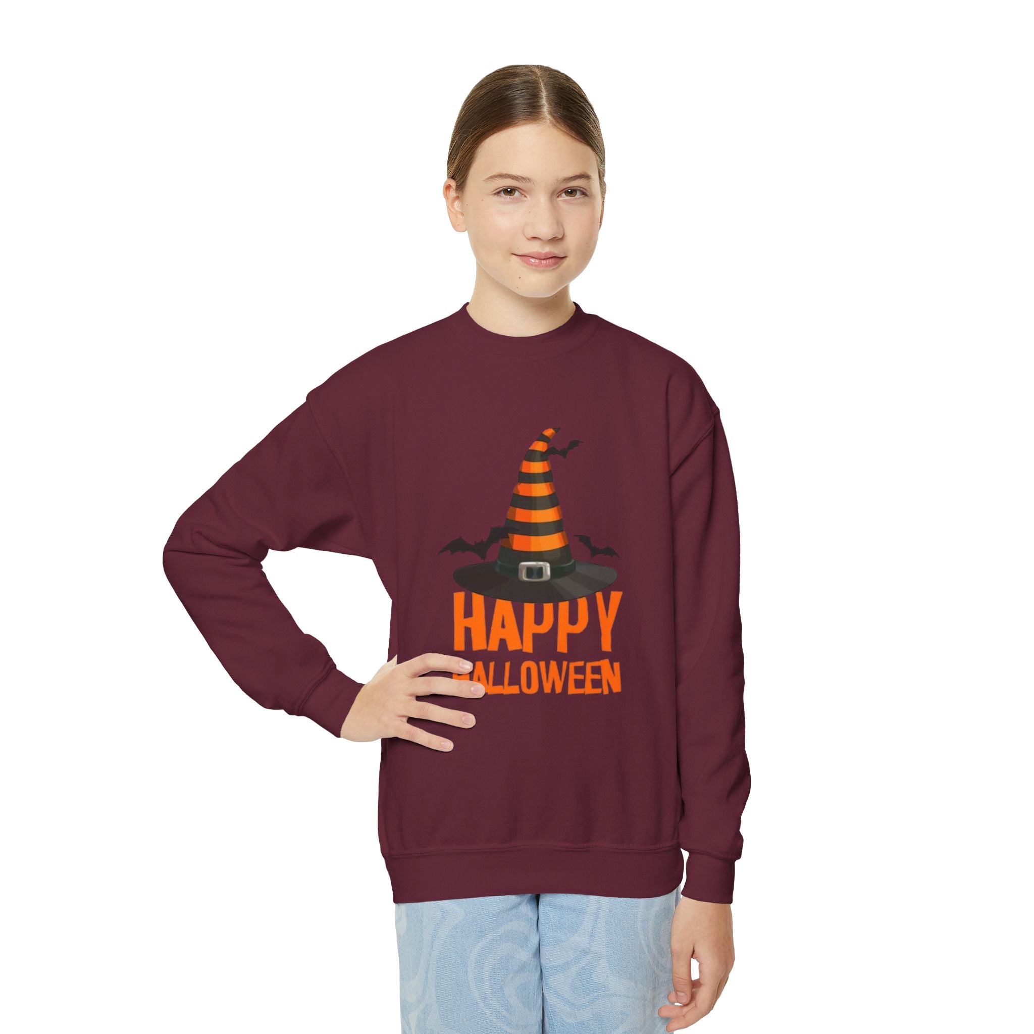 Happy Halloween Youth Crewneck Sweatshirt