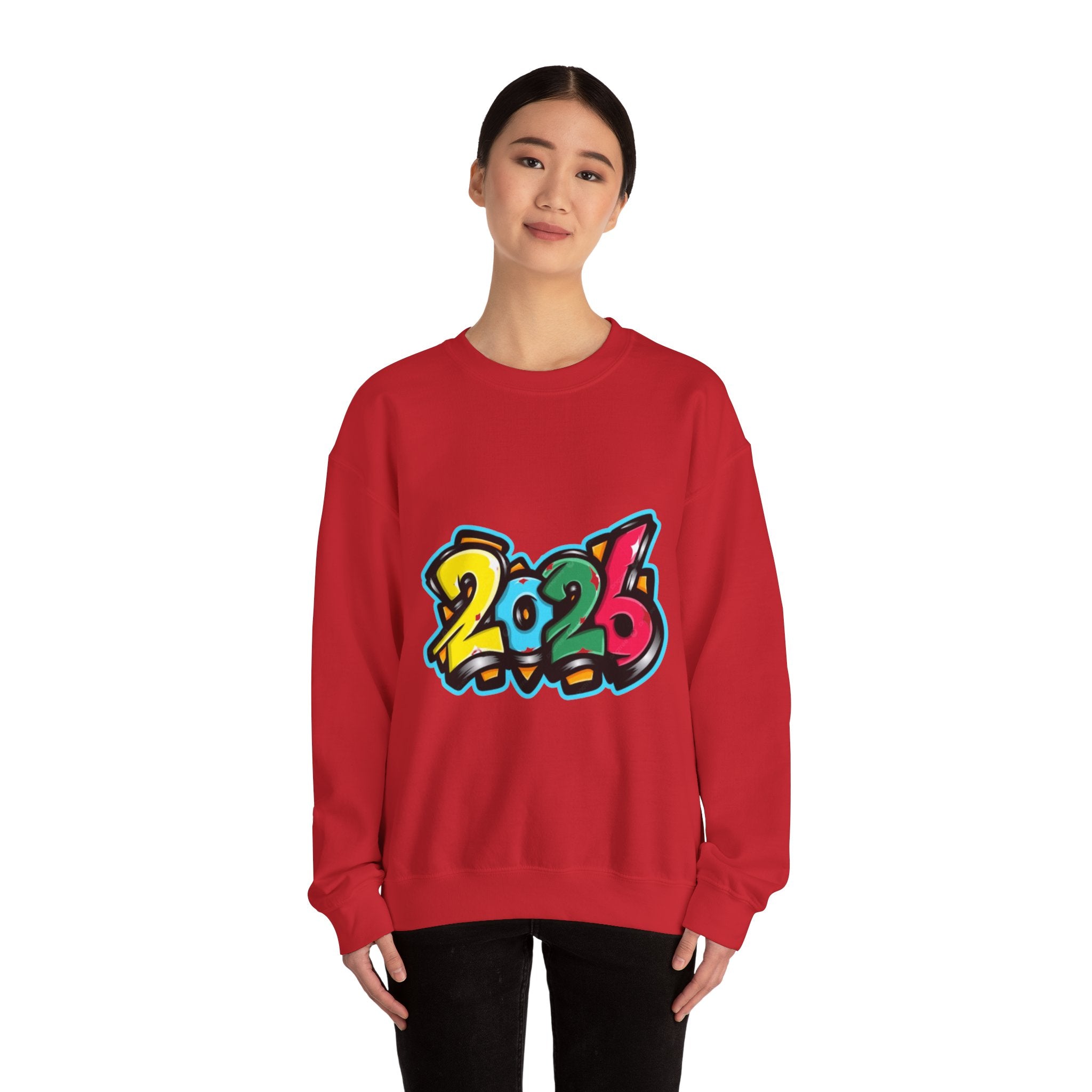 2026 Graffiti Style Unisex Heavy Blend™ Crewneck Sweatshirt