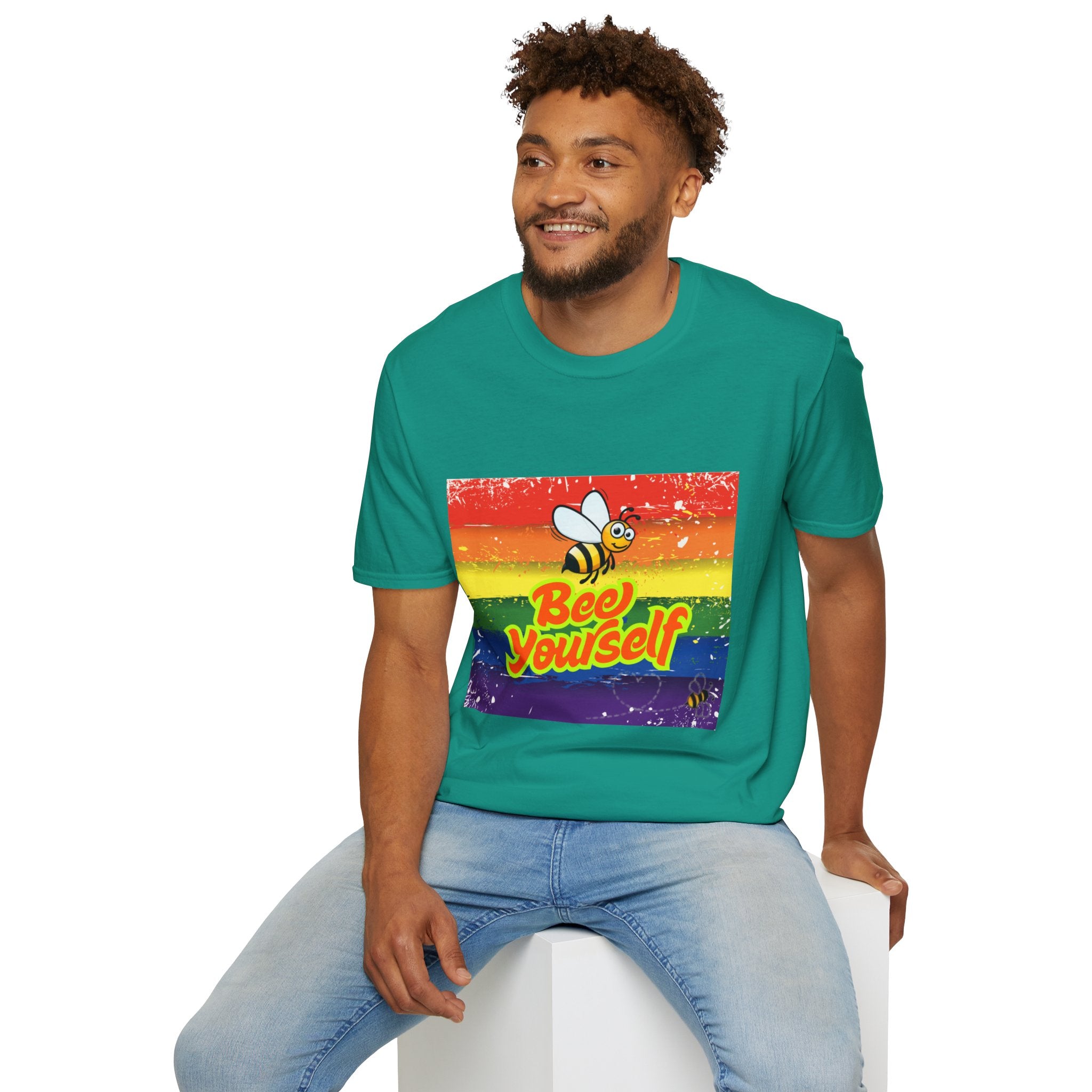 Bee Yourself Rainbow Unisex Softstyle T-Shirt