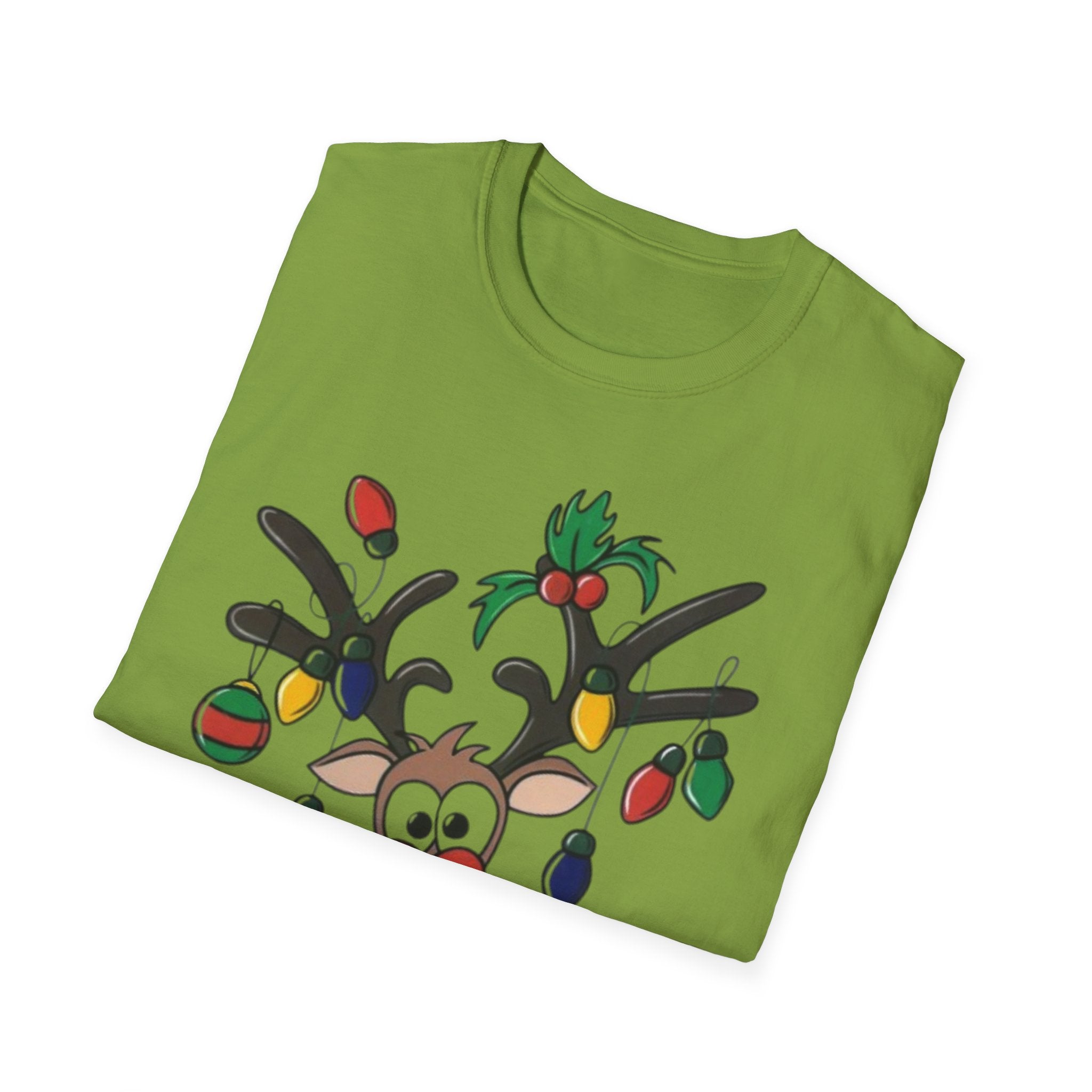 Festive Reindeer Unisex Softstyle T-Shirt
