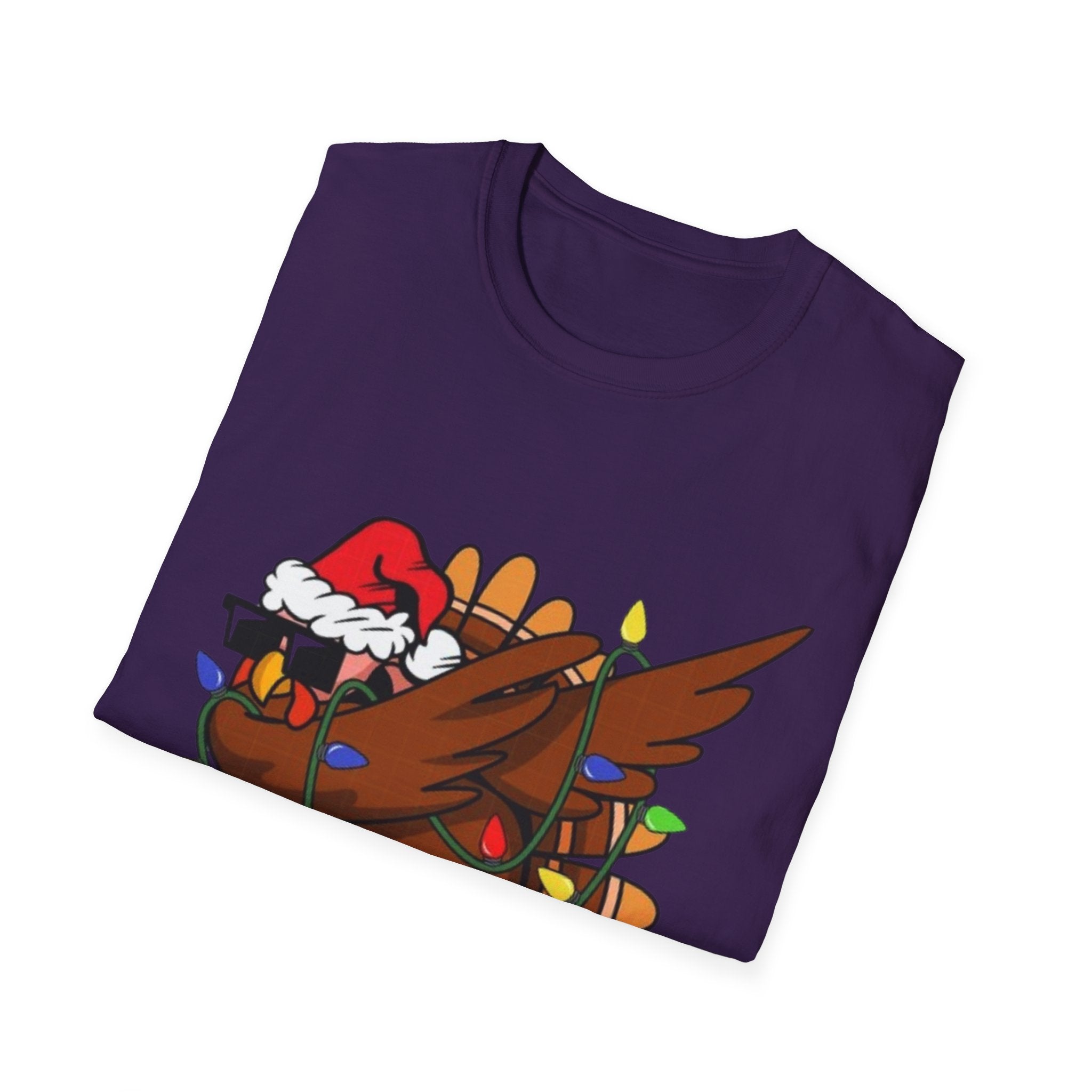 Dabbing Christmas Turkey Unisex Softstyle T-Shirt
