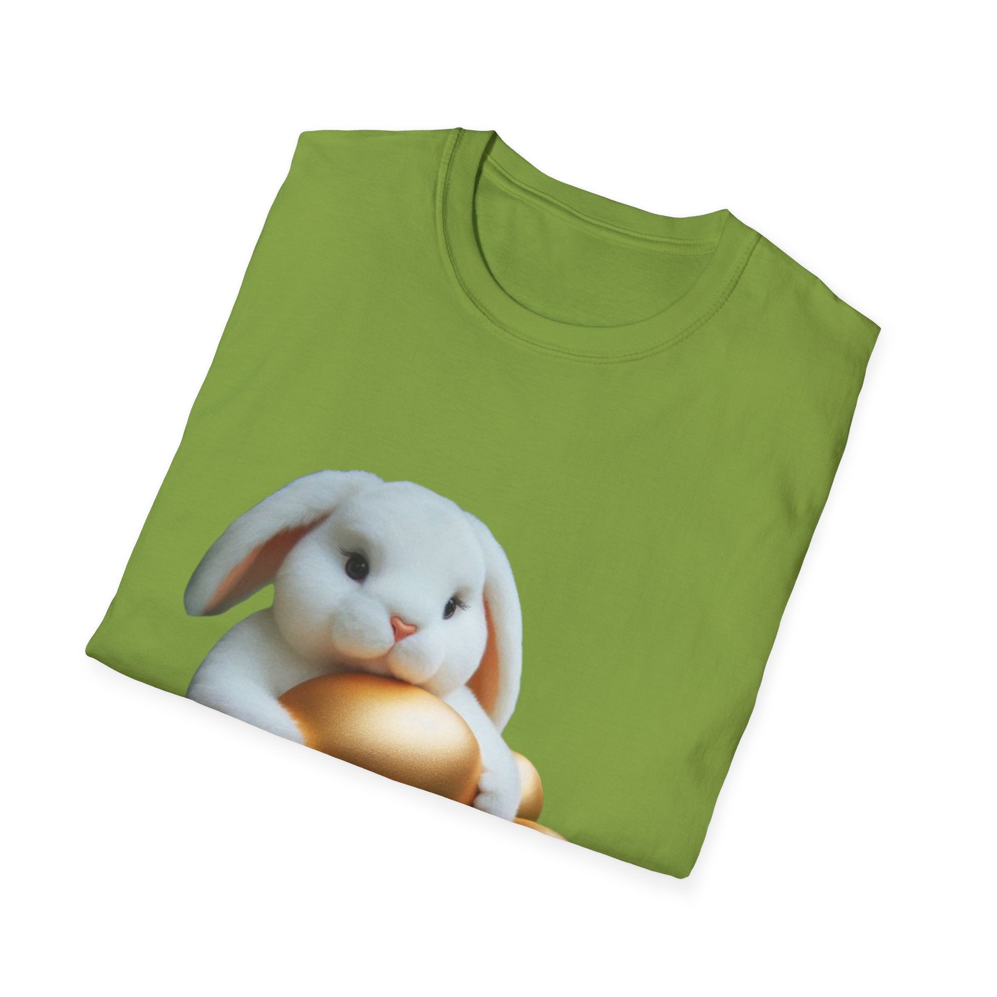 Easter Bunny And His Golden Eggs Unisex Softstyle T-Shirt