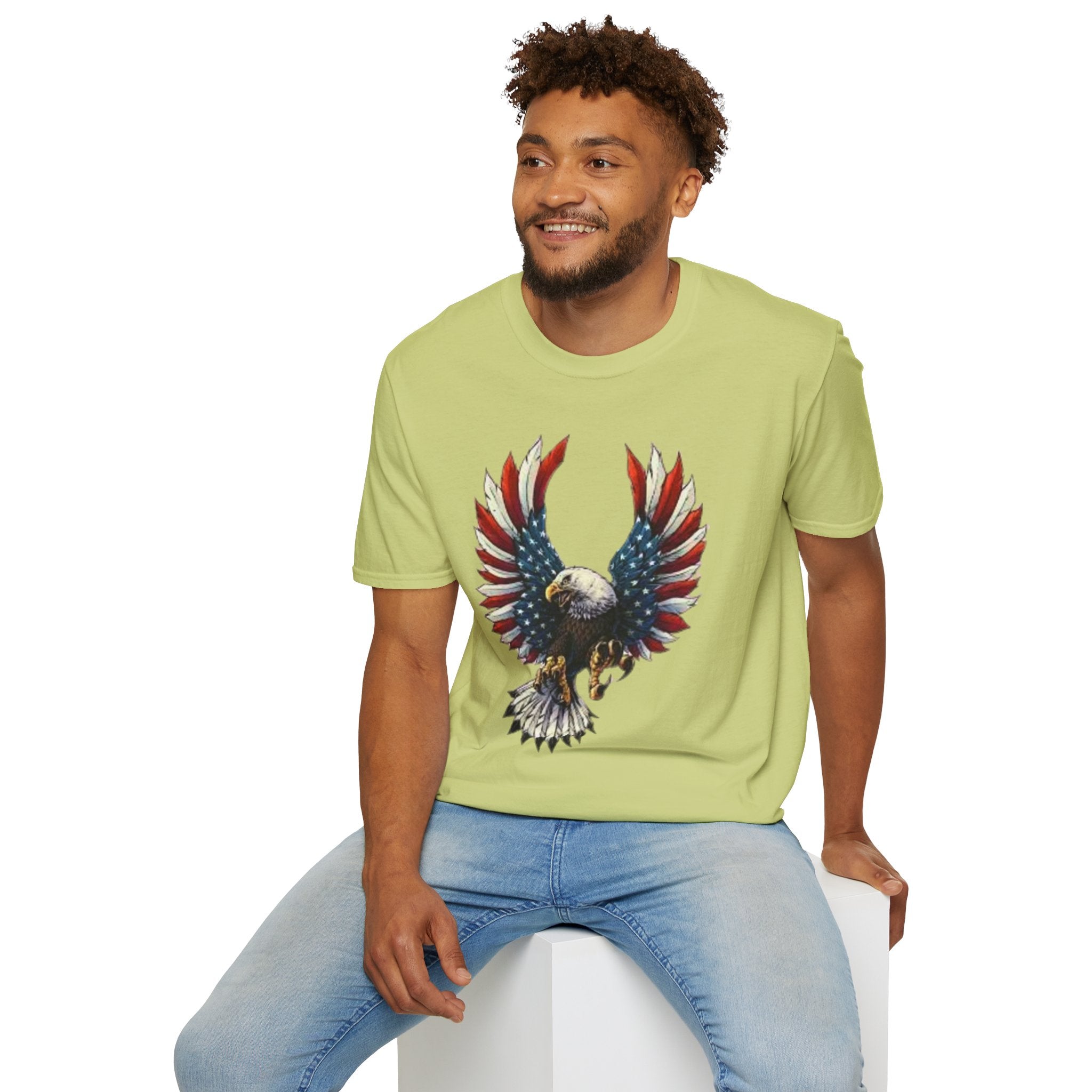 Patriotic Eagle Unisex Softstyle T-Shirt