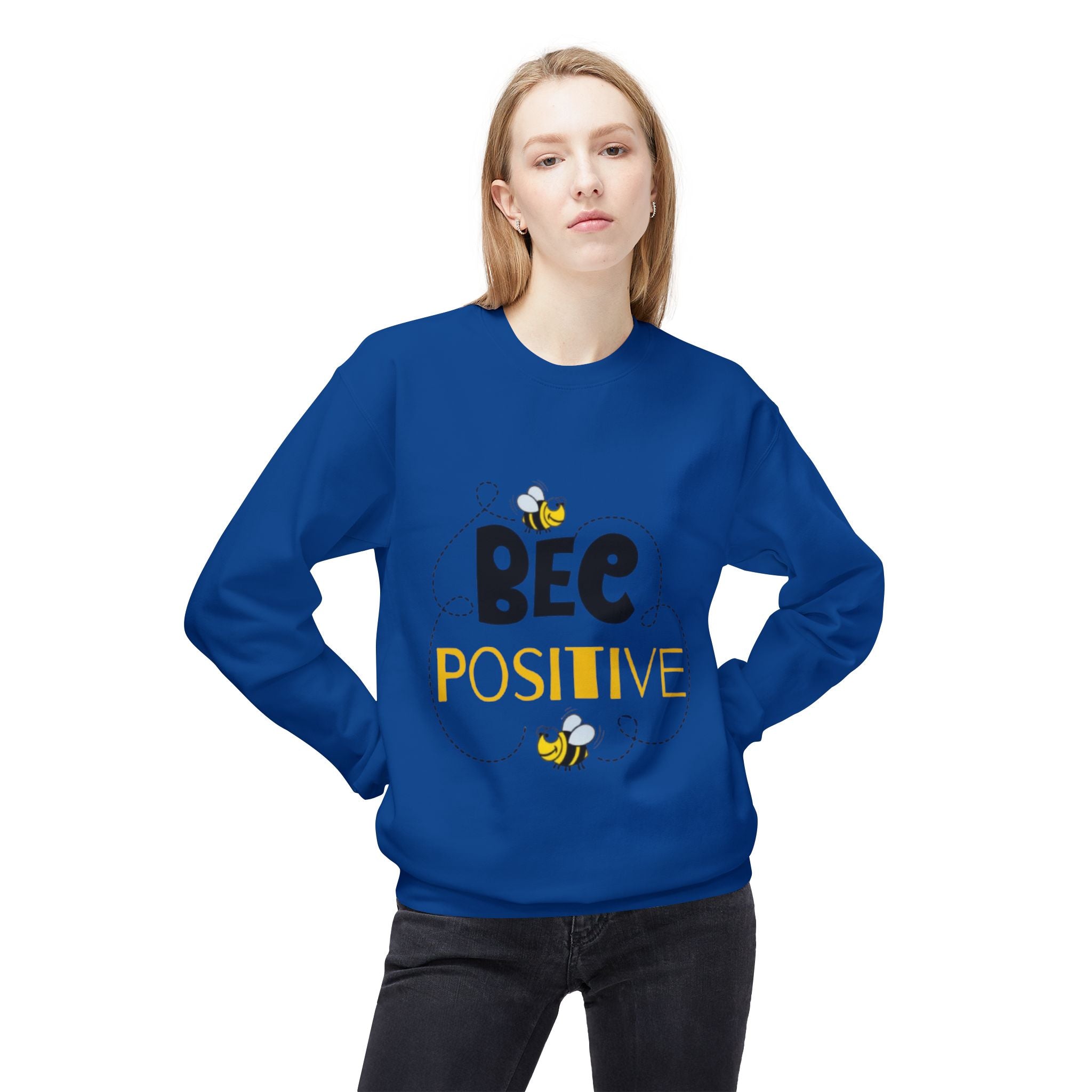 Bee Positive Midweight Softstyle Crewneck Sweatshirt