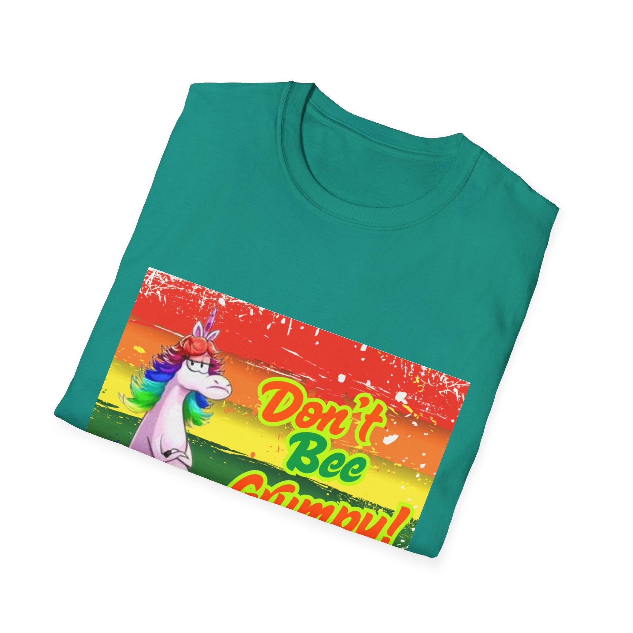 Don't Bee Grumpy Rainbow Unisex Softstyle T-Shirt