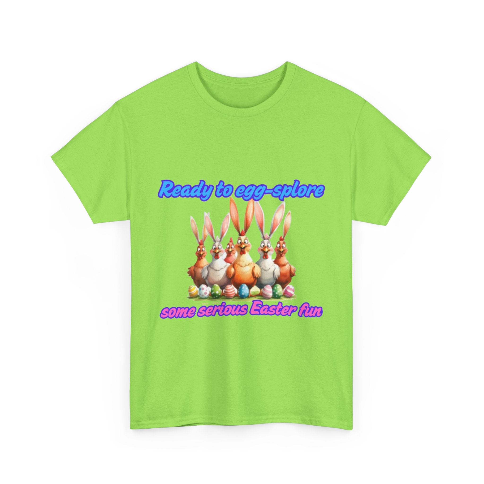 Ready To Egg-splore Some Serious Easter Fun Unisex Heavy Cotton T-Shirt
