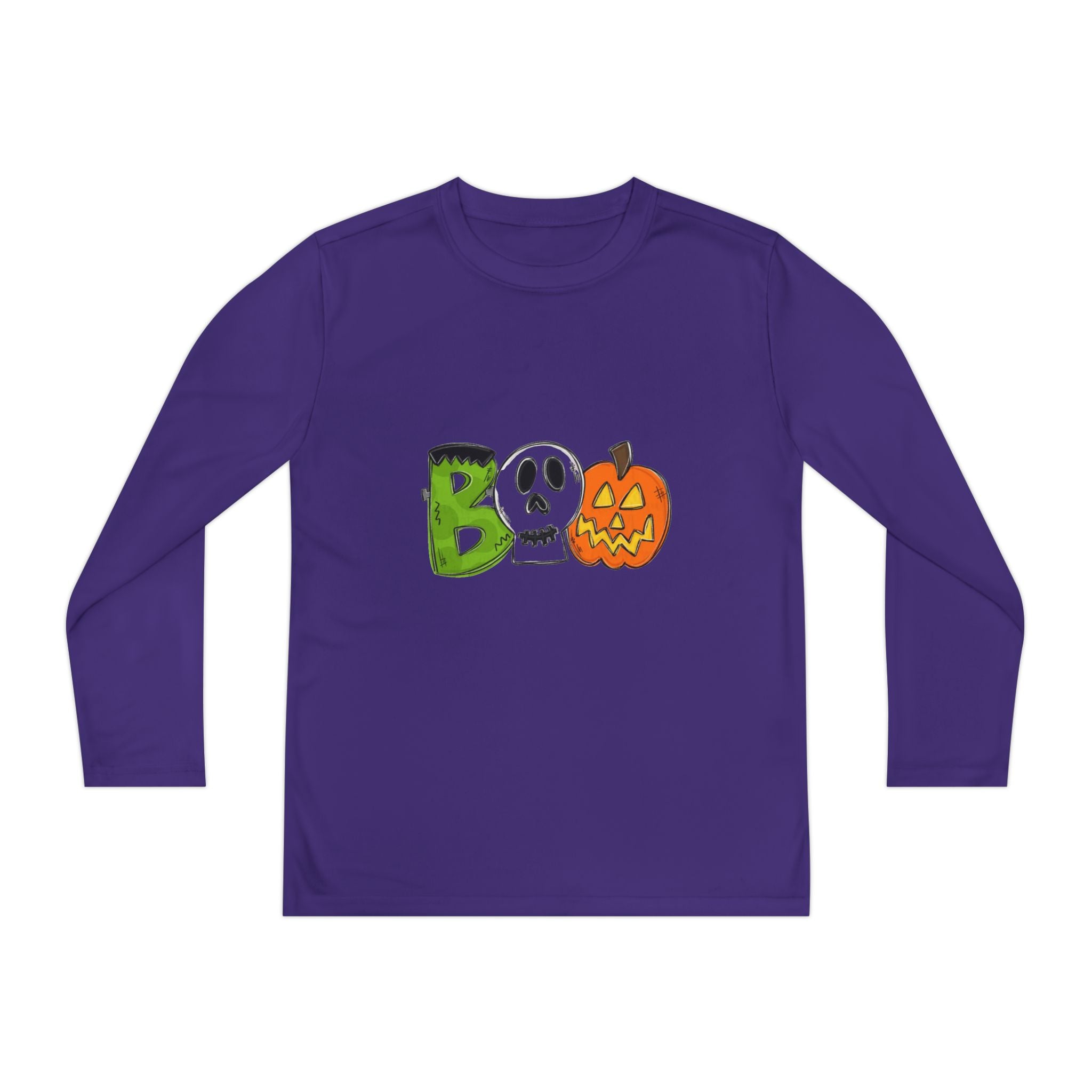 Youth Halloween Boo Long Sleeve Competitor T-Shirt