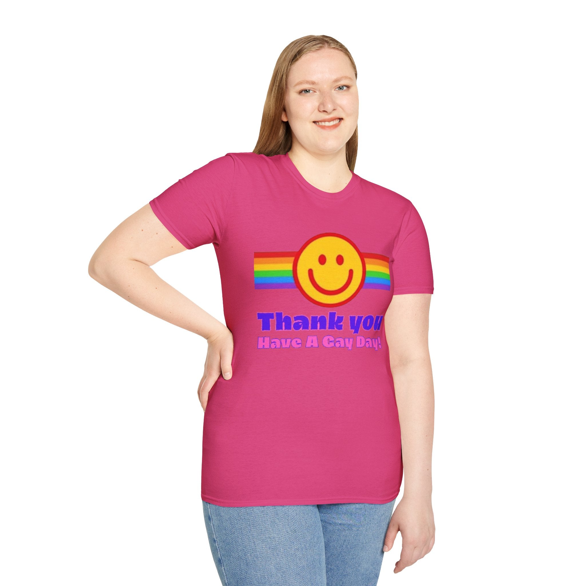Thank You Have A Gay Day Unisex Softstyle T-Shirt