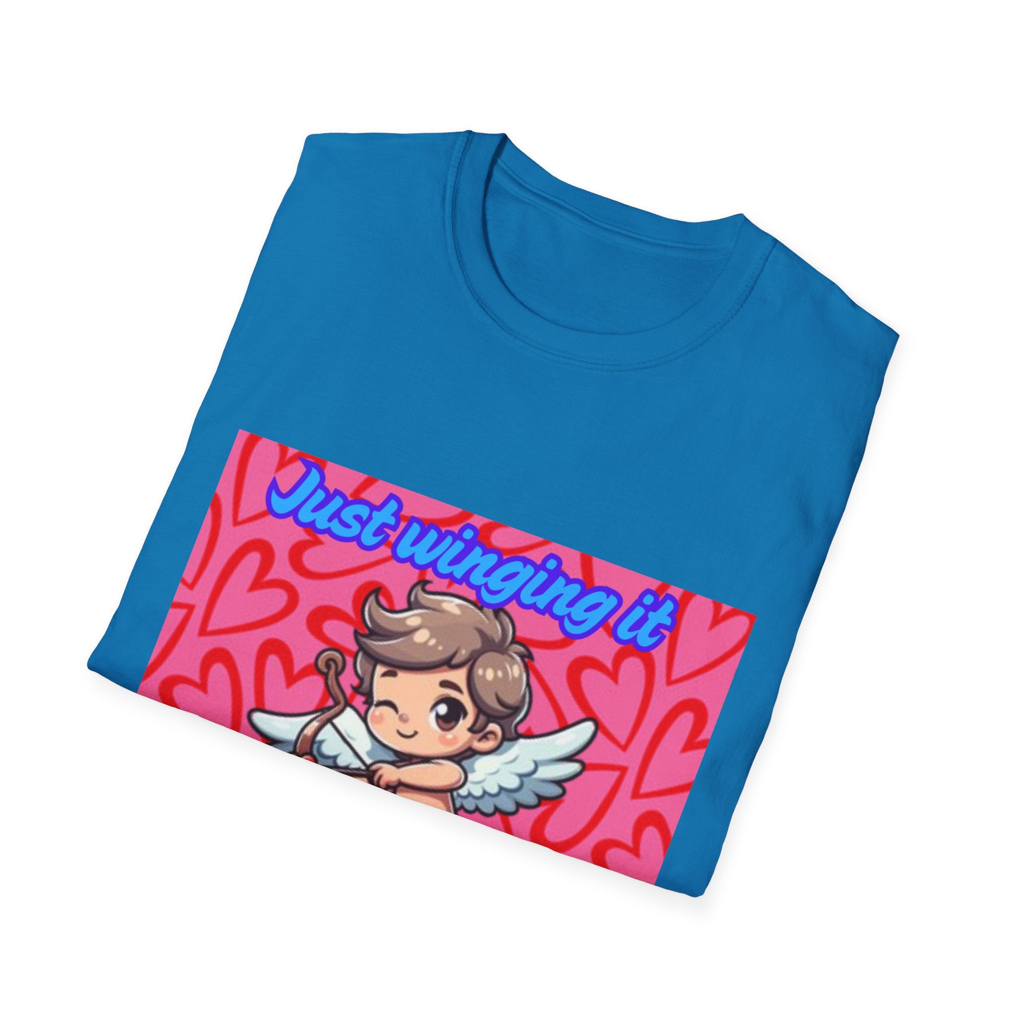 Just Winging It And Aiming For Love Unisex Softstyle T-Shirt