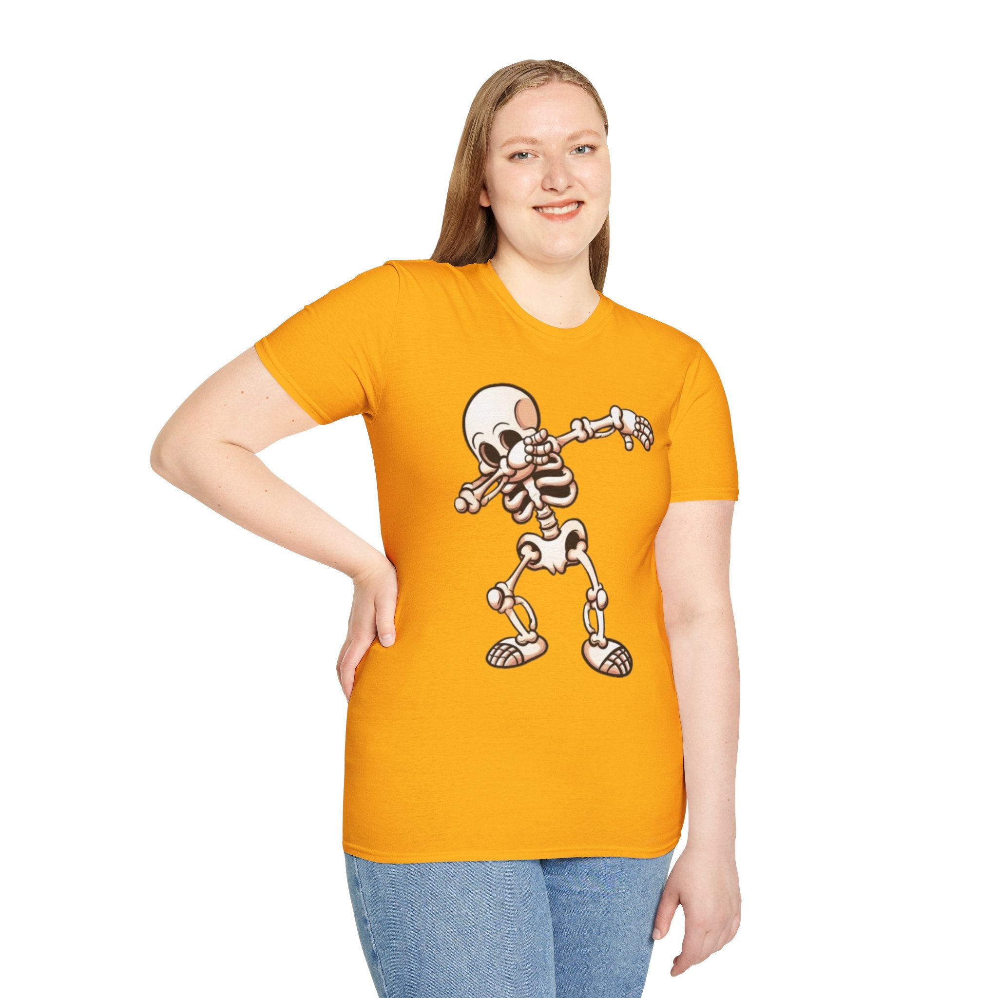 Dabbing Halloween Skeleton Unisex Softstyle T-Shirt