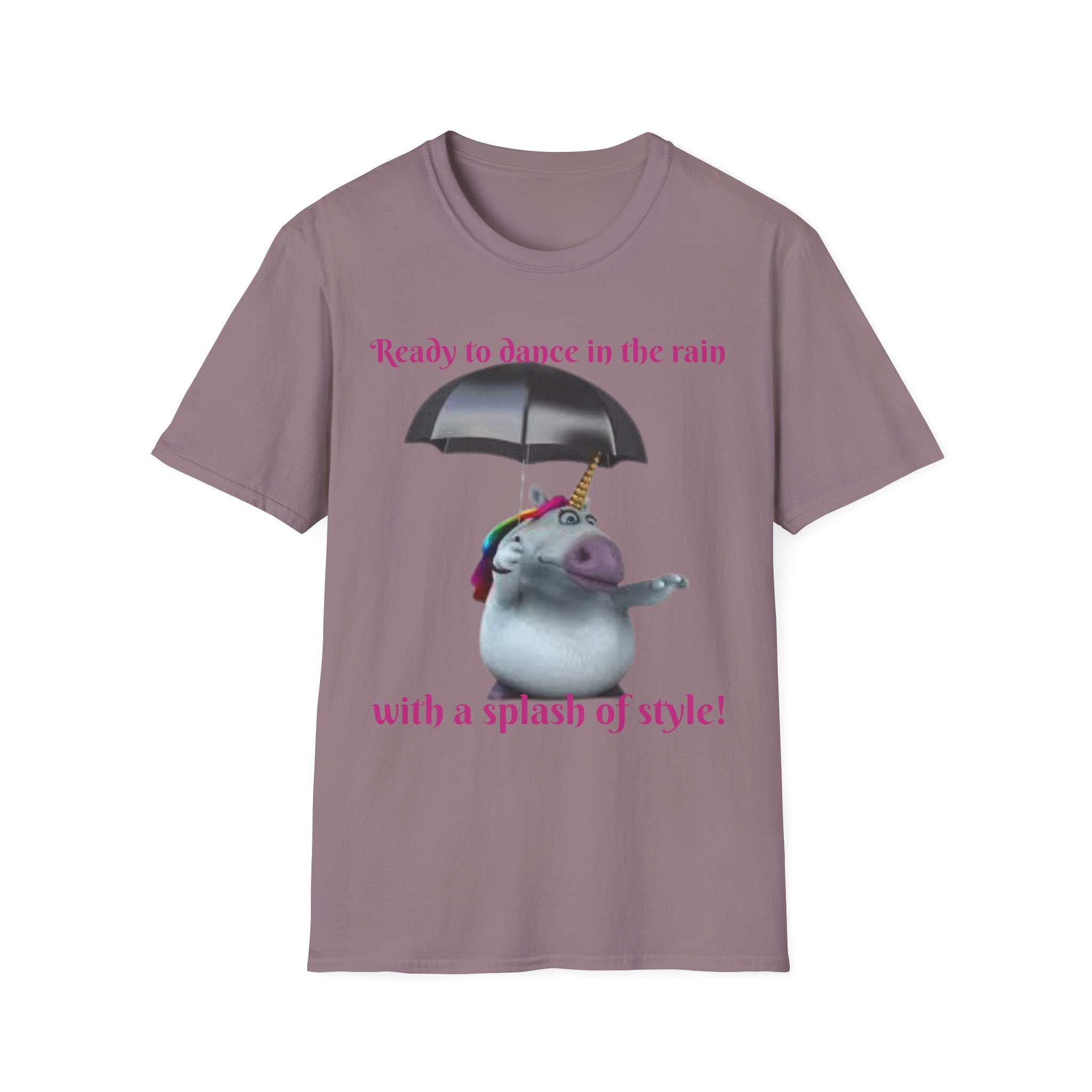 Ready to Dance In The Rain With A Splash Of Style Unicorn Unisex Softstyle T-Shirt