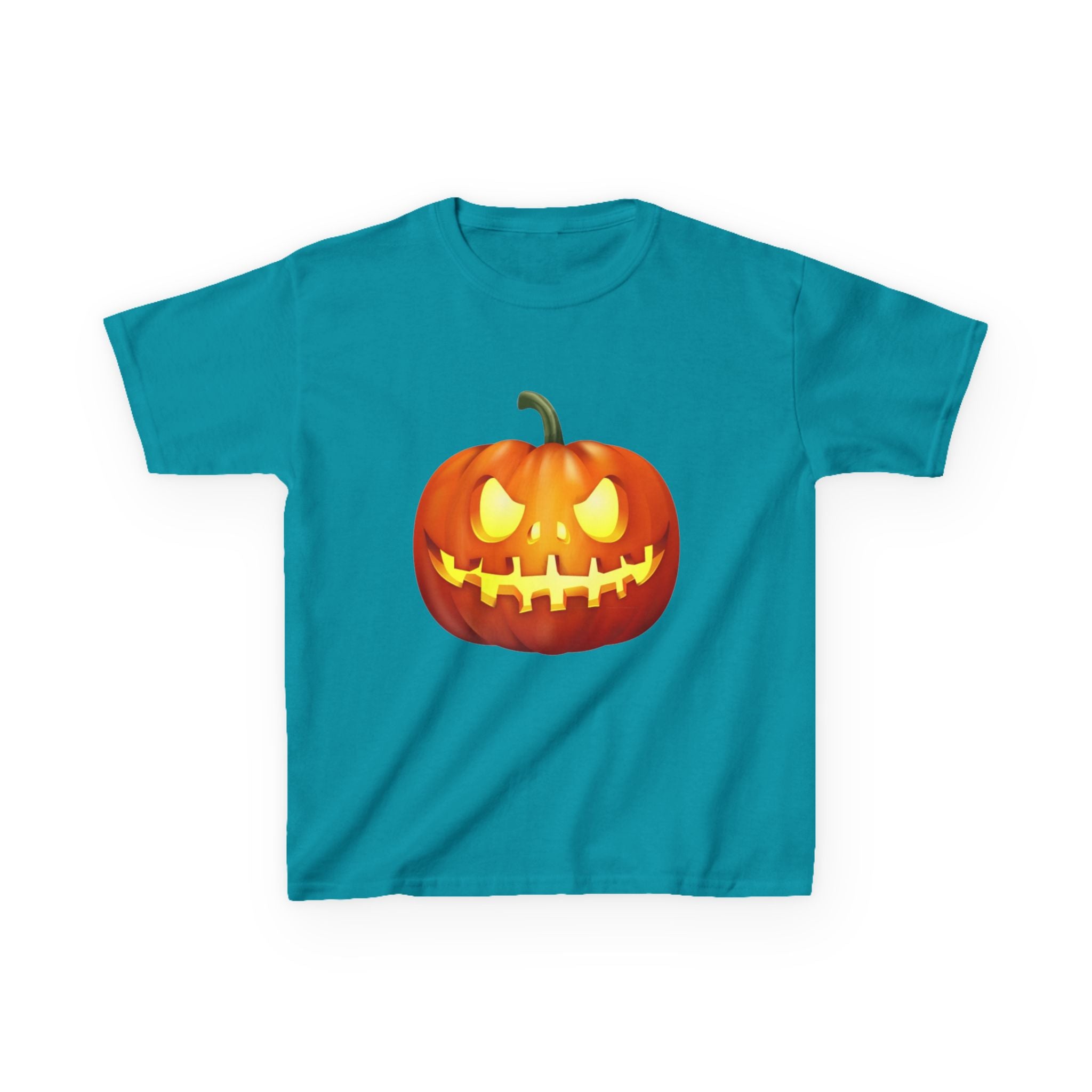 Halloween Pumpkin Kids Heavy Cotton Short Sleeve T-Shirt