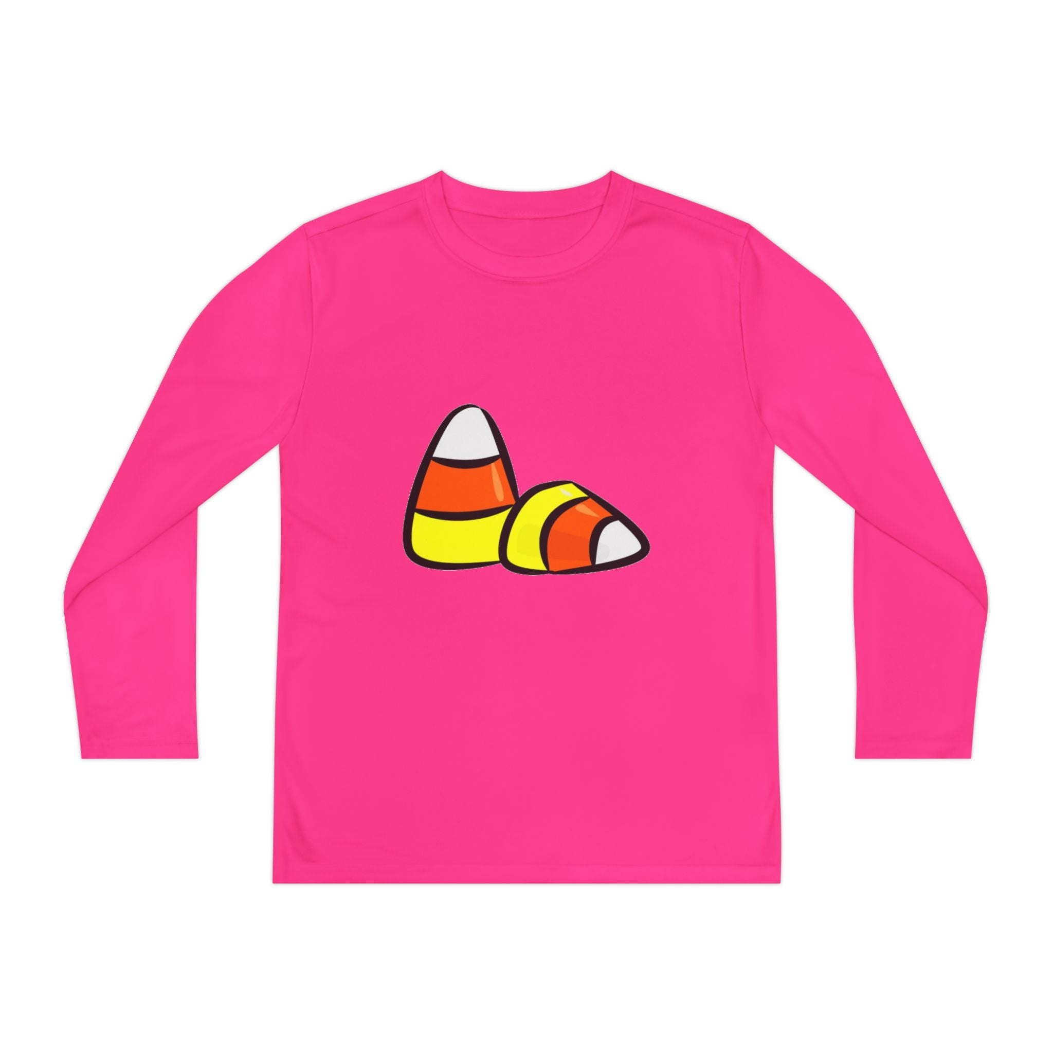 Halloween Candy Corn Youth Long Sleeve Competitor T-Shirt