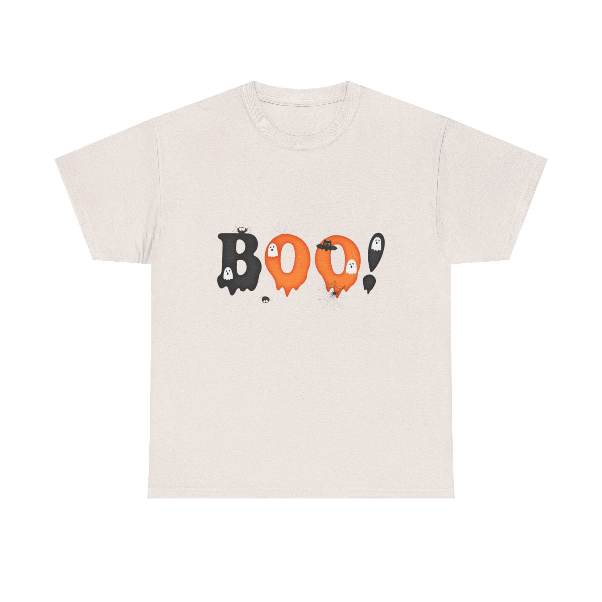 Halloween BOO! Unisex Short Sleeve Heavy Cotton T-Shirt