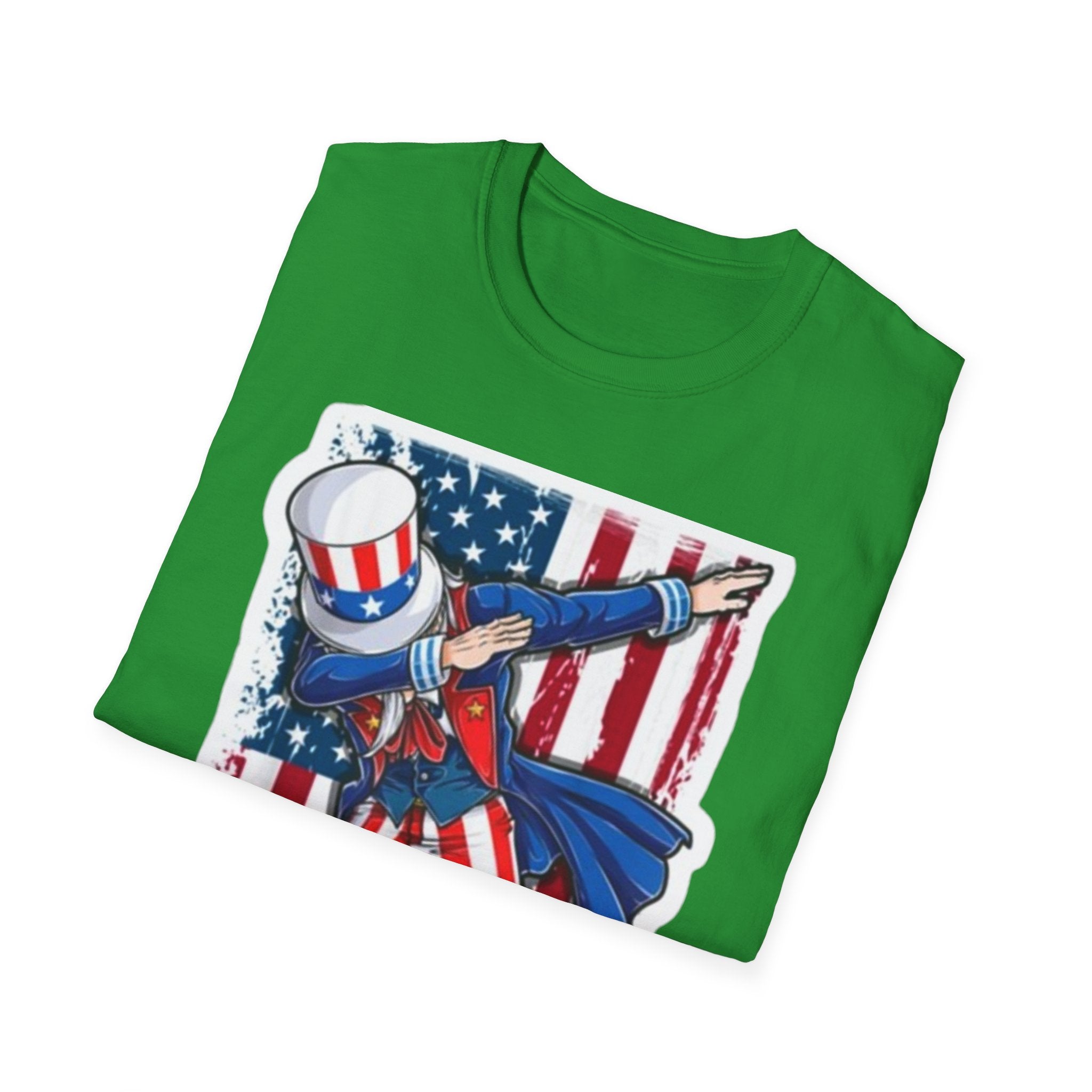 Patriotic Uncle Sam Dabbing Unisex Softstyle T-Shirt