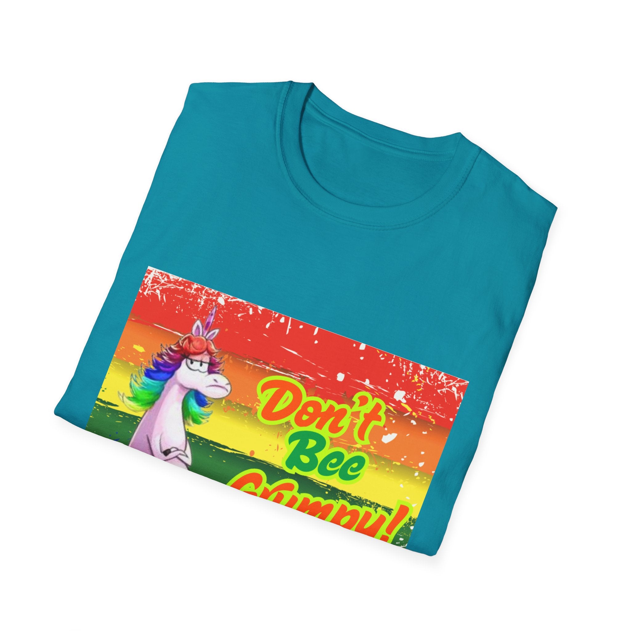 Don't Bee Grumpy Rainbow Unisex Softstyle T-Shirt